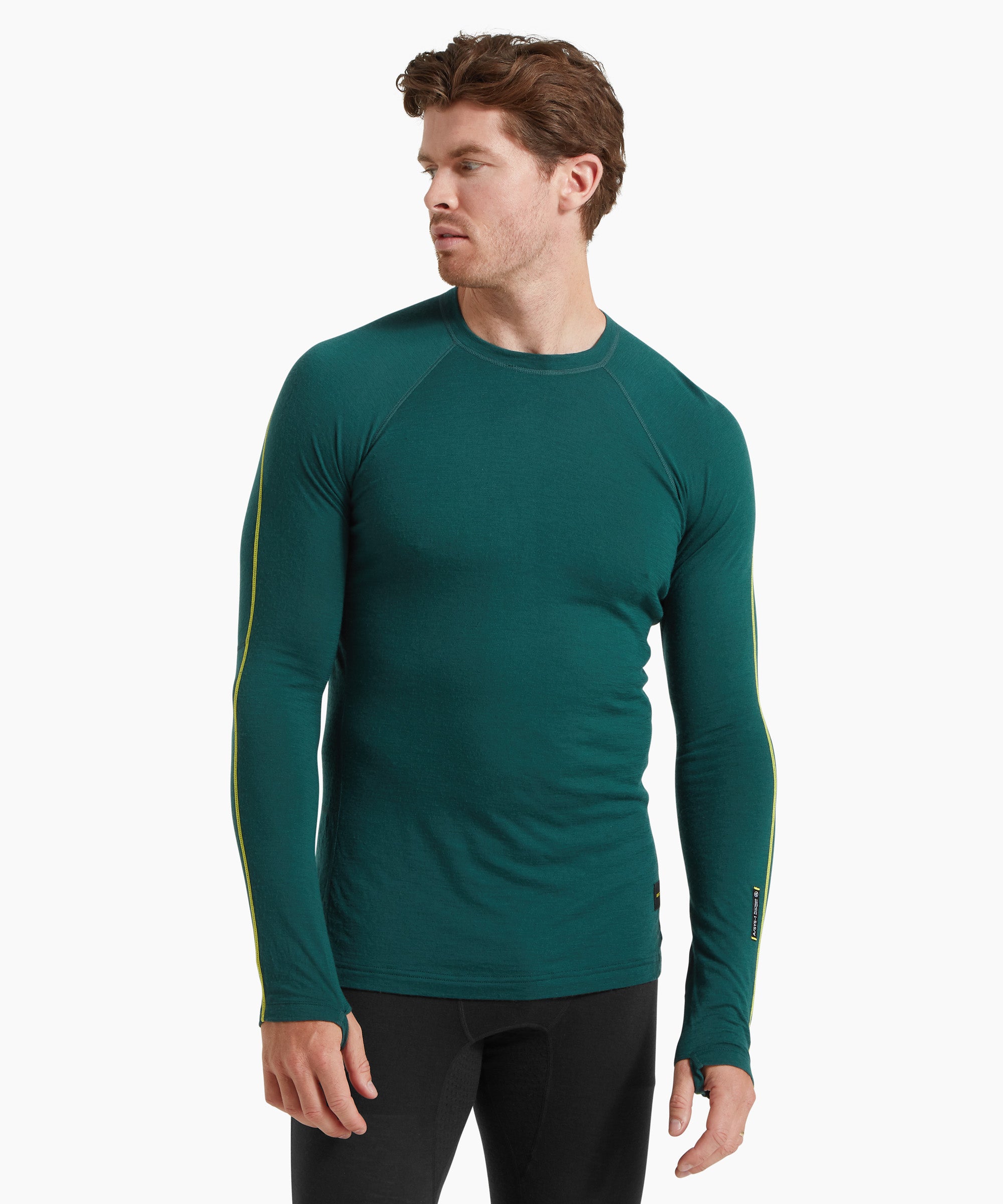 Mens Boulder 125 Long Sleeve Crew - Scarab