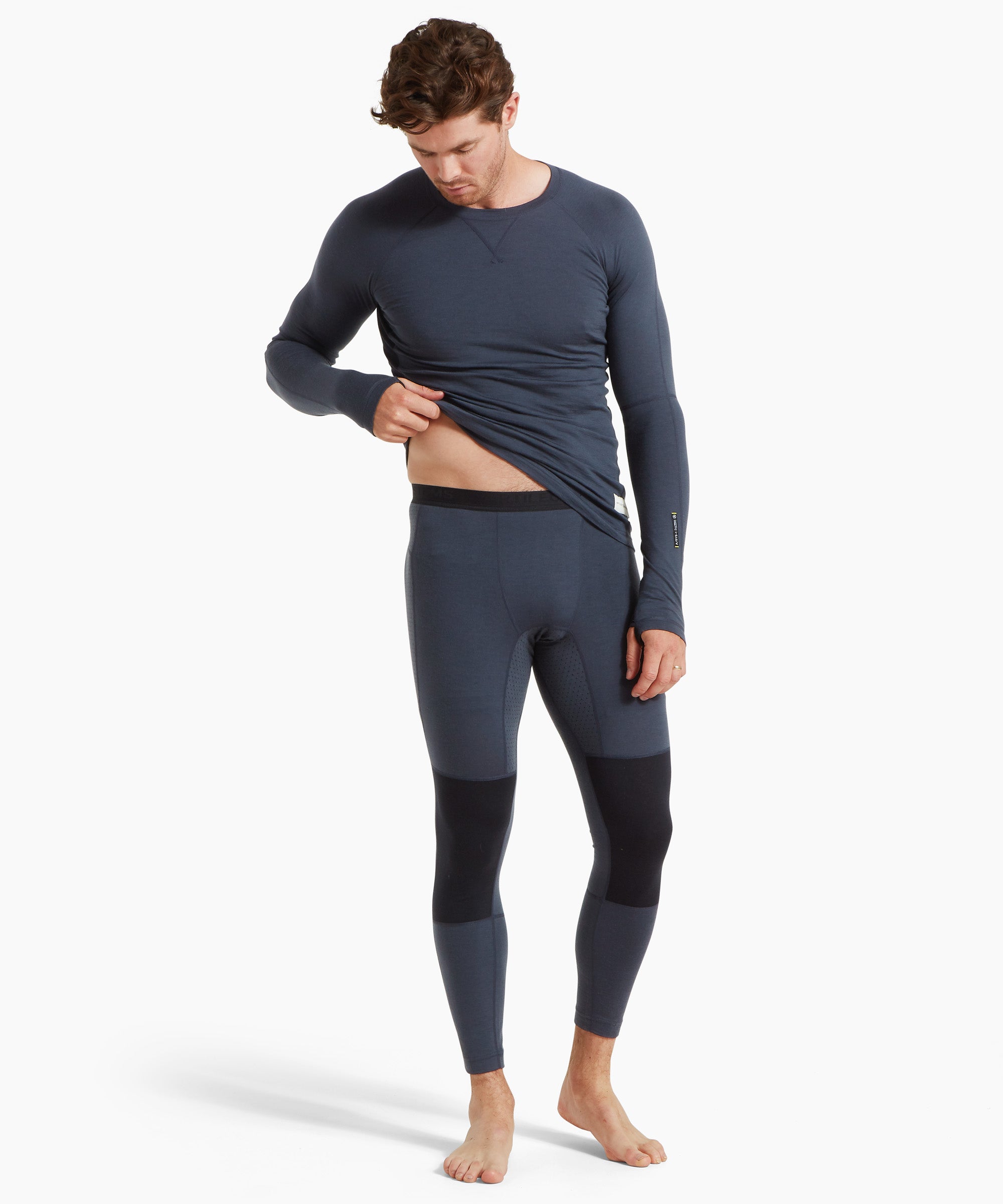 Mens Flatiron 185 Legging - Dusk Blue/Black