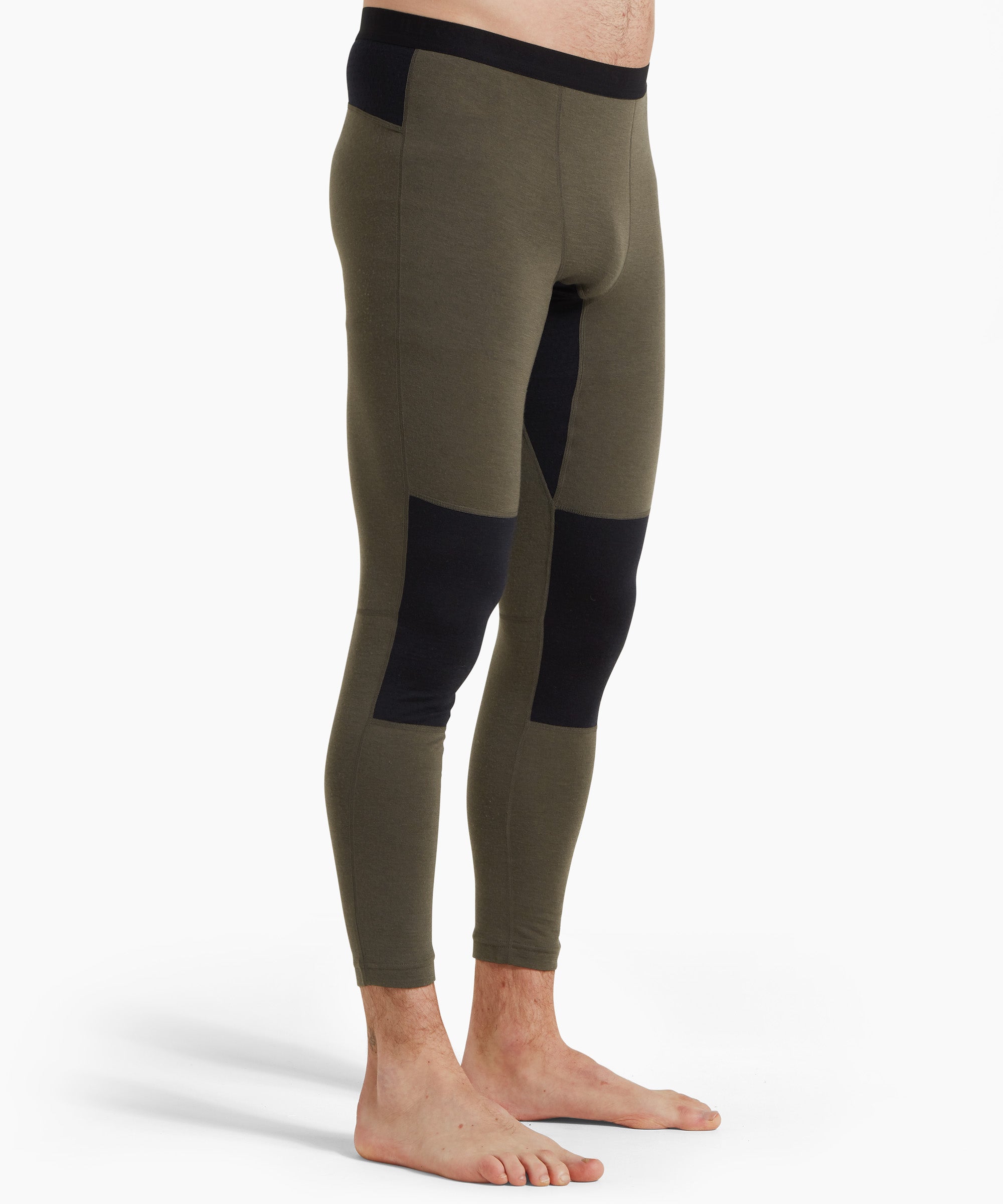 Mens Flatiron 185 Legging - Deep Olive/Black
