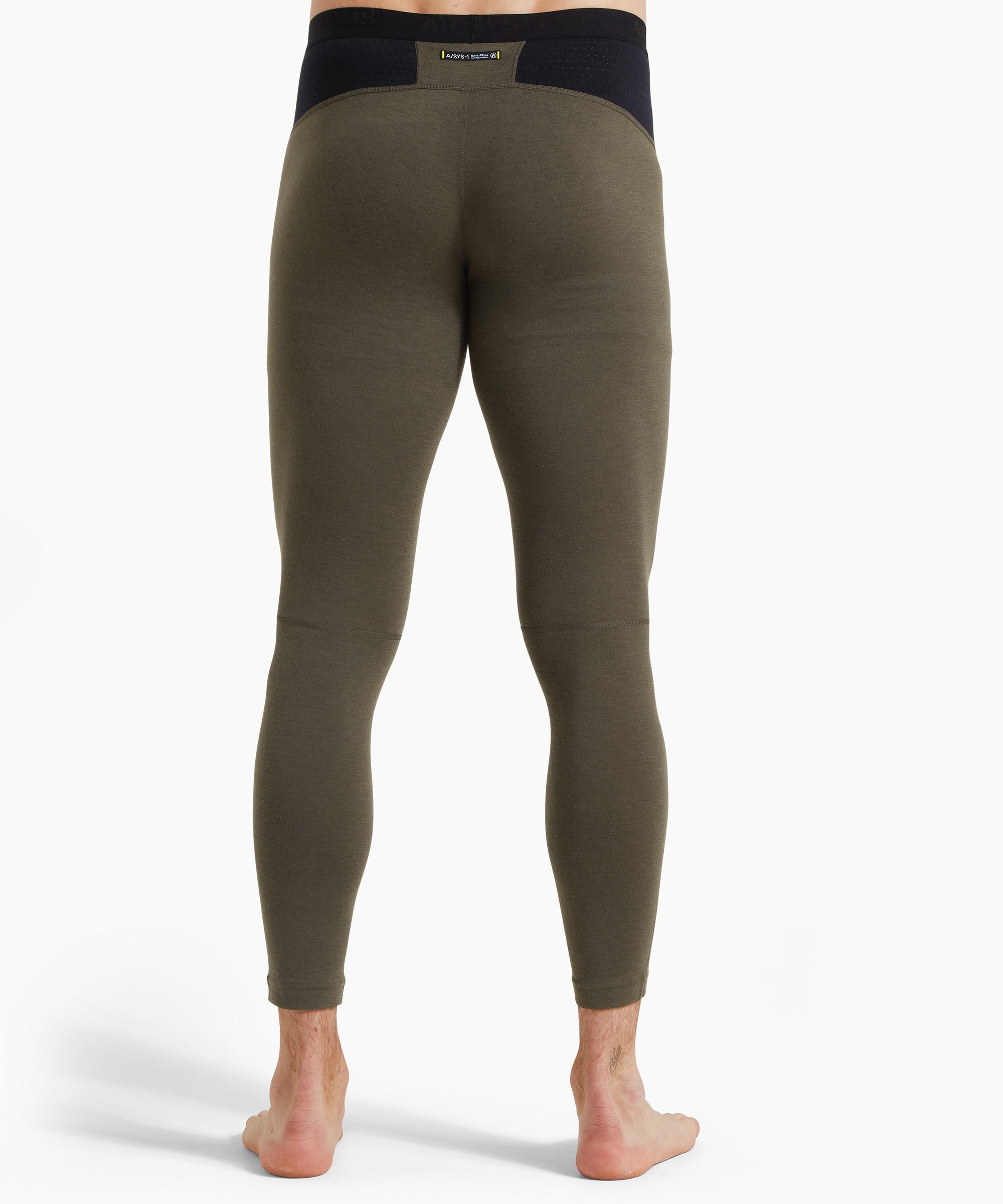 Mens Flatiron 185 Legging - Deep Olive/Black