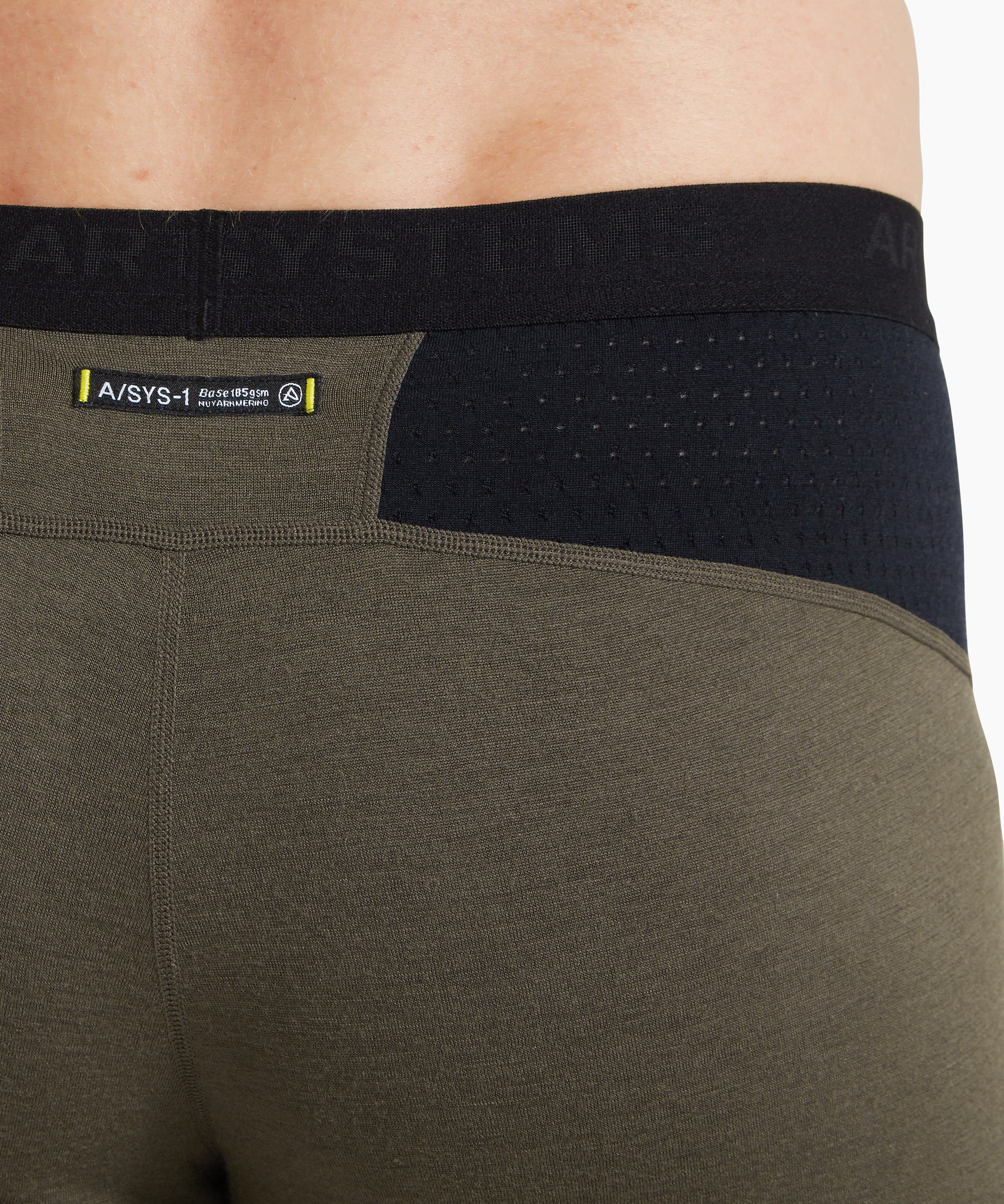 Mens Flatiron 185 Legging - Deep Olive/Black