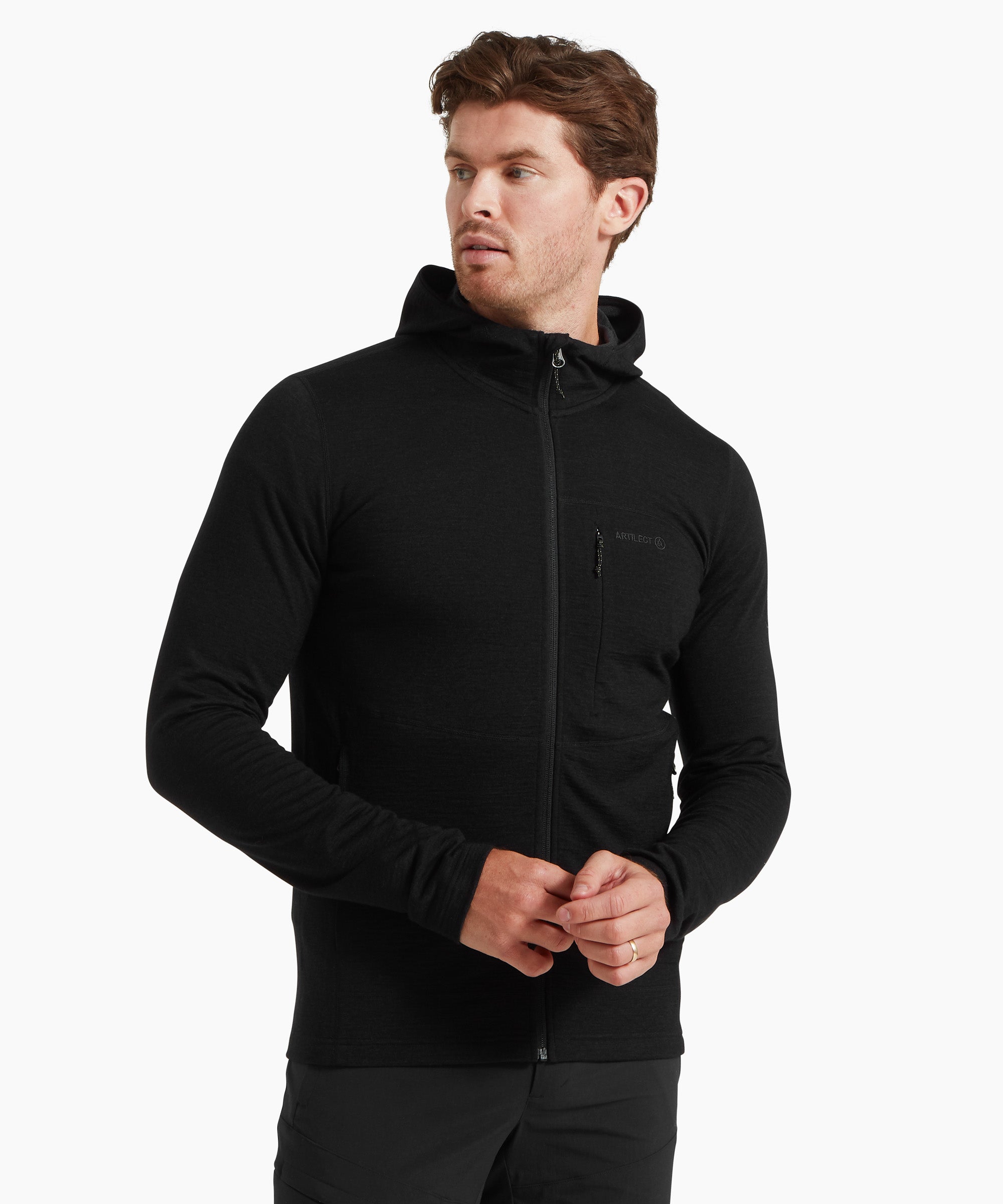Mens Bear Canyon Hoodie - Black