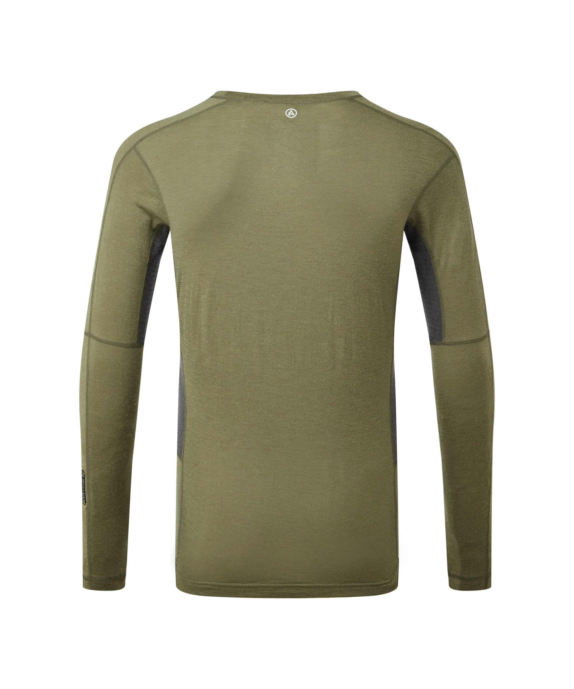 Artilect Performance Mens Boulder 125 Long Sleeve Crew Green from the back