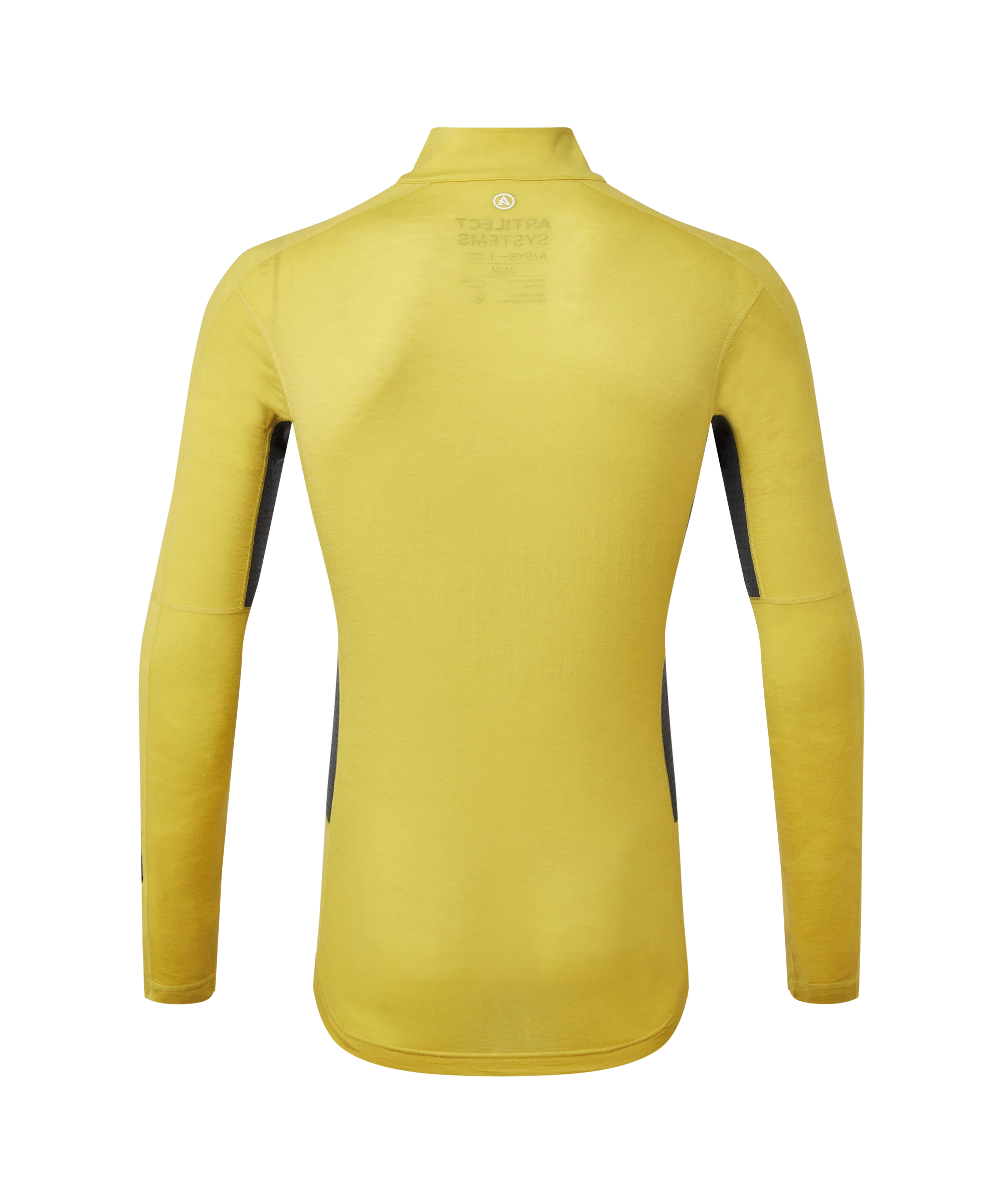 Artilect Performance Mens Boulder 125 Quarter Zip Top Yellow from the back