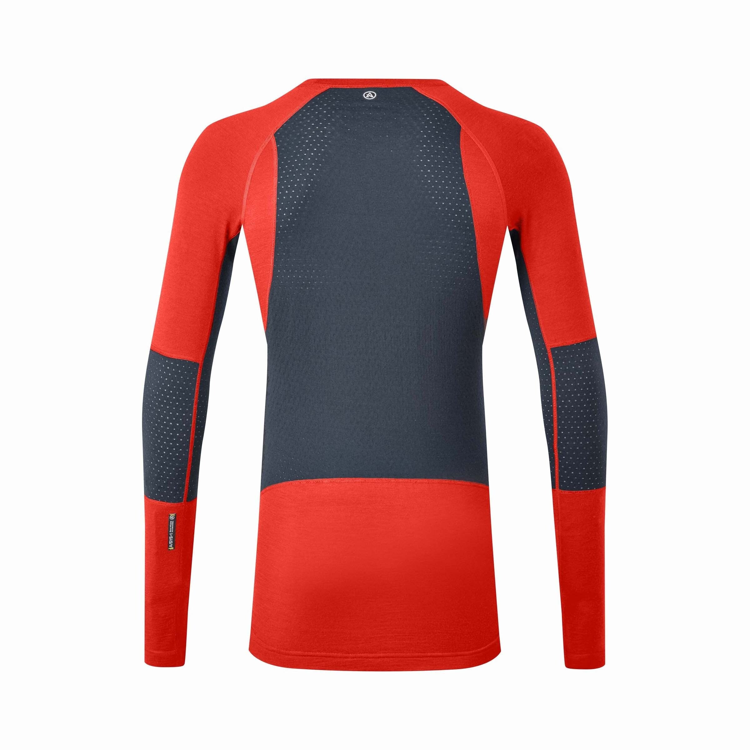 Artilect Performance Mens Darkhorse 185 Zoned Crew Red from the back
