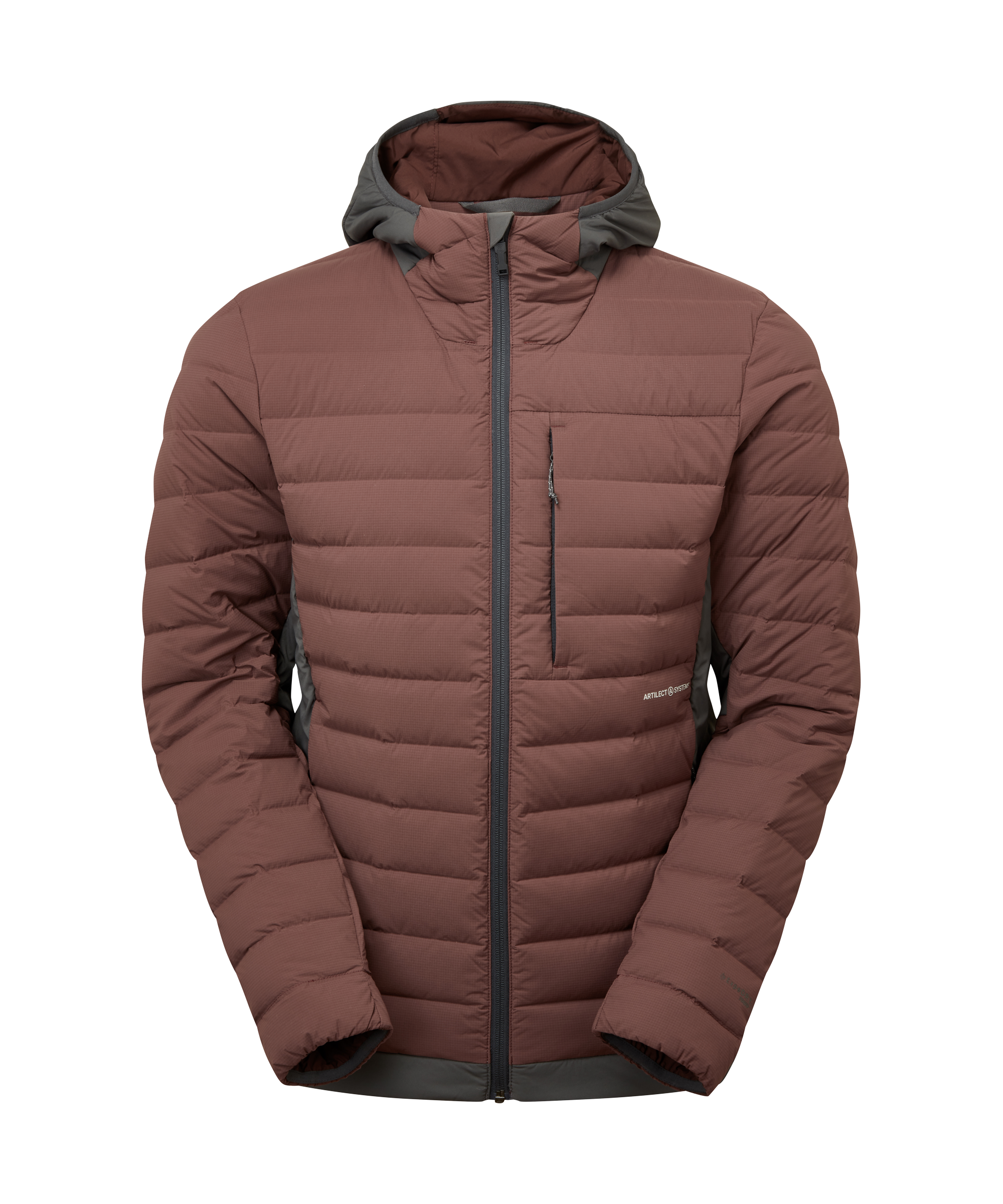 Artilect Performance Mens Divide Fusion Stretch Hoodie Burgundy