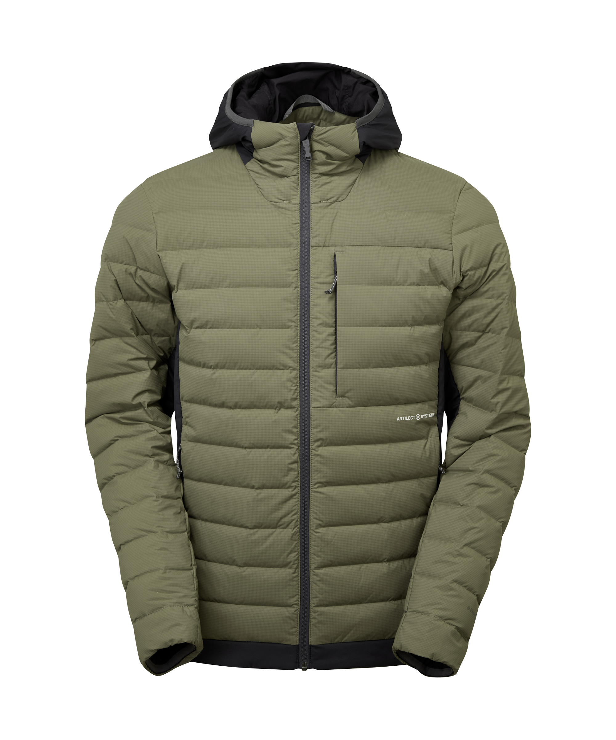 Artilect Performance Mens Divide Fusion Stretch Hoodie Green