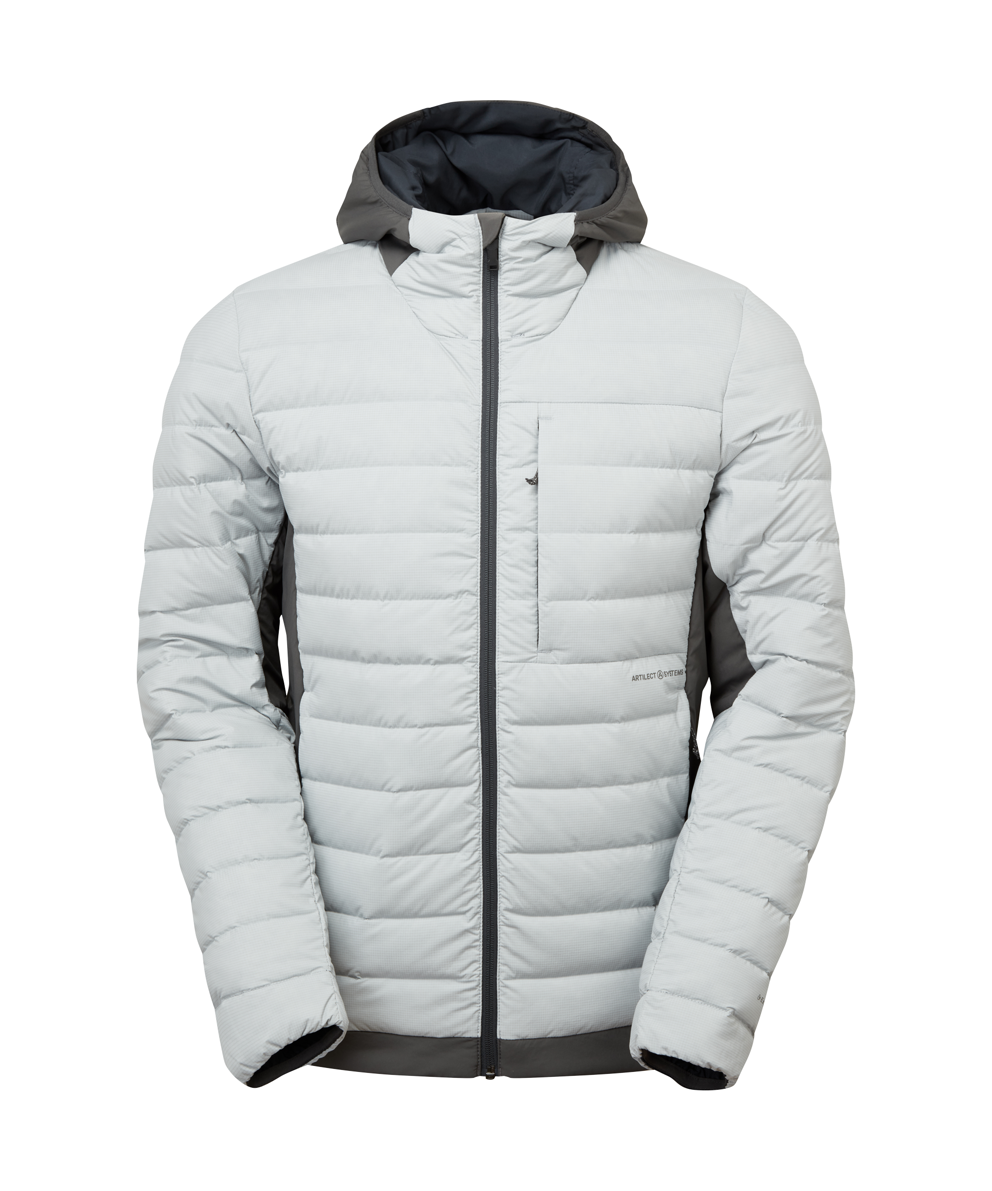 Artilect Performance Mens Divide Fusion Stretch Hoodie Grey