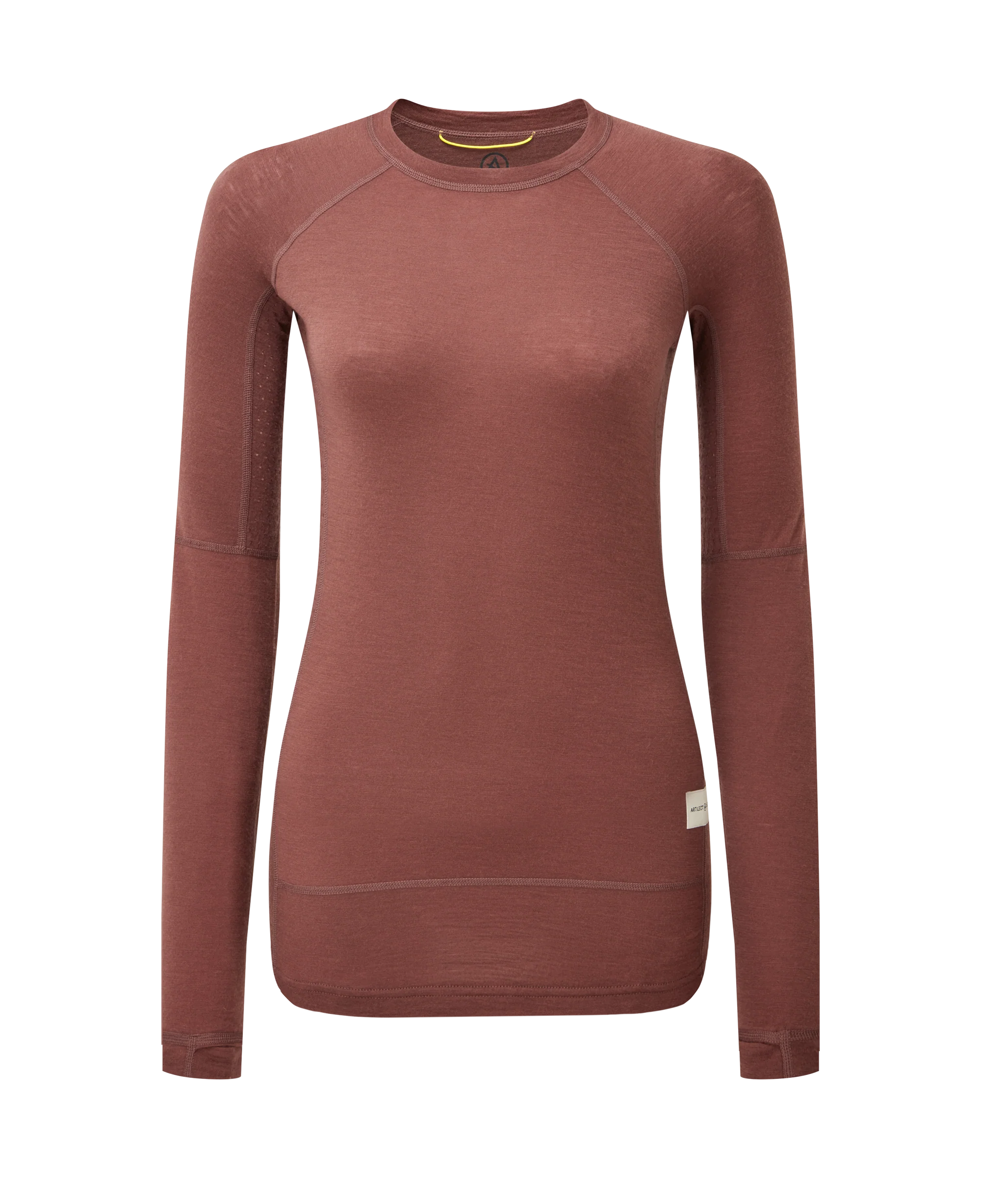 Artilect Performance Womens Boulder 125 Long Sleeve Crew Burgundy