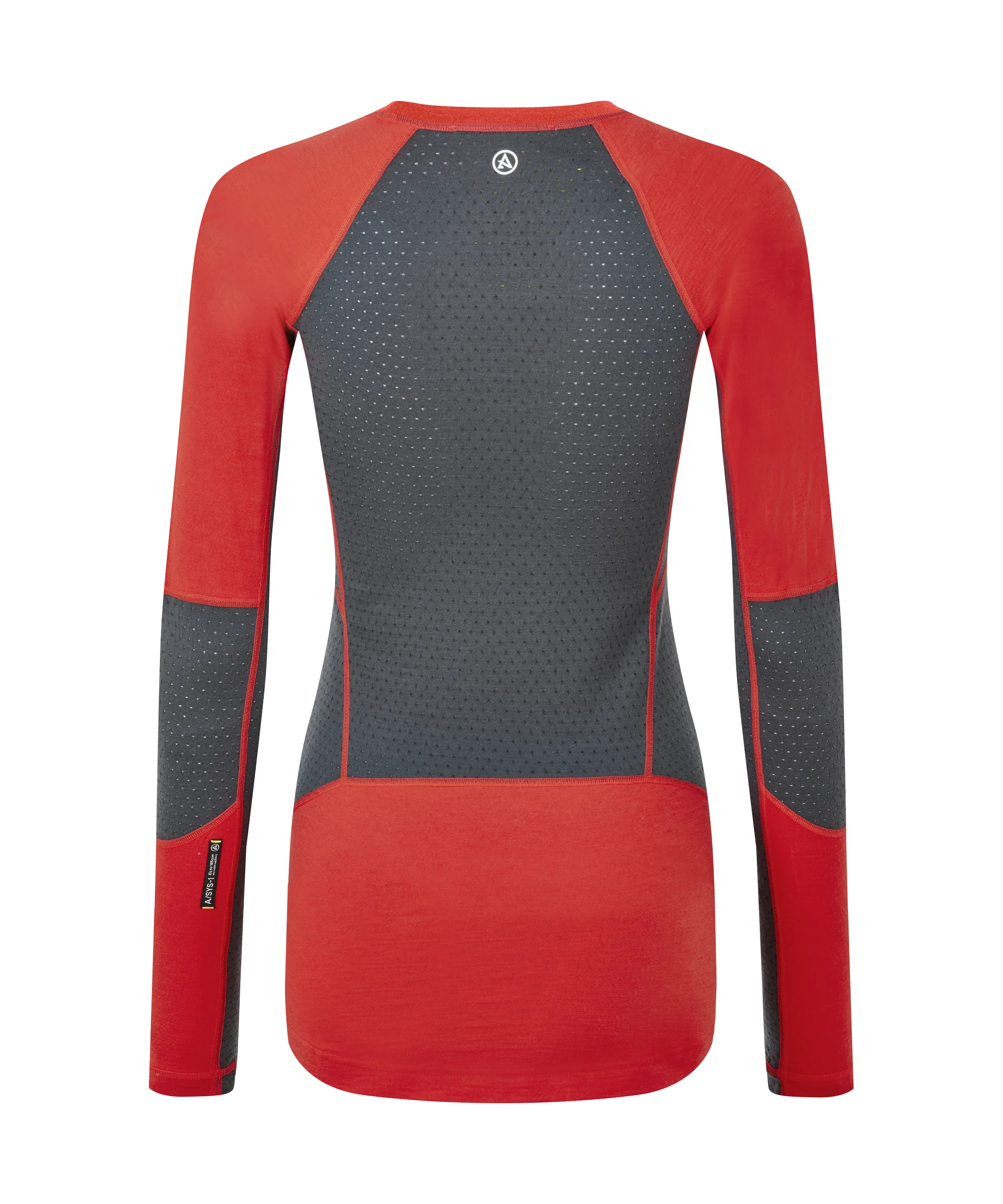 Artilect Performance Womens Darkhorse 185 Zoned Crew Red from the back