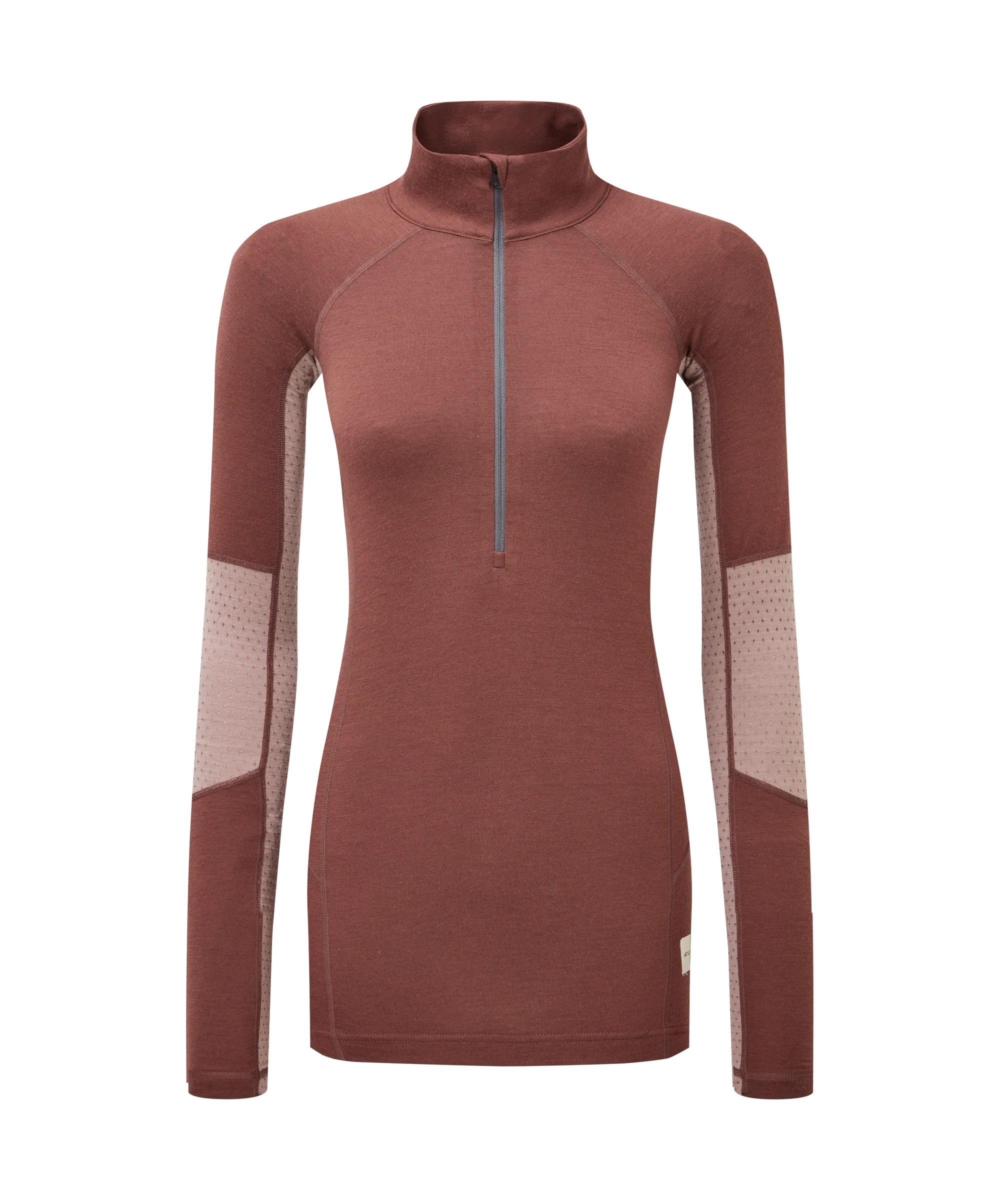 Artilect Performance Womens Darkhorse 185 Zoned Quarter Zip Top Burgundy