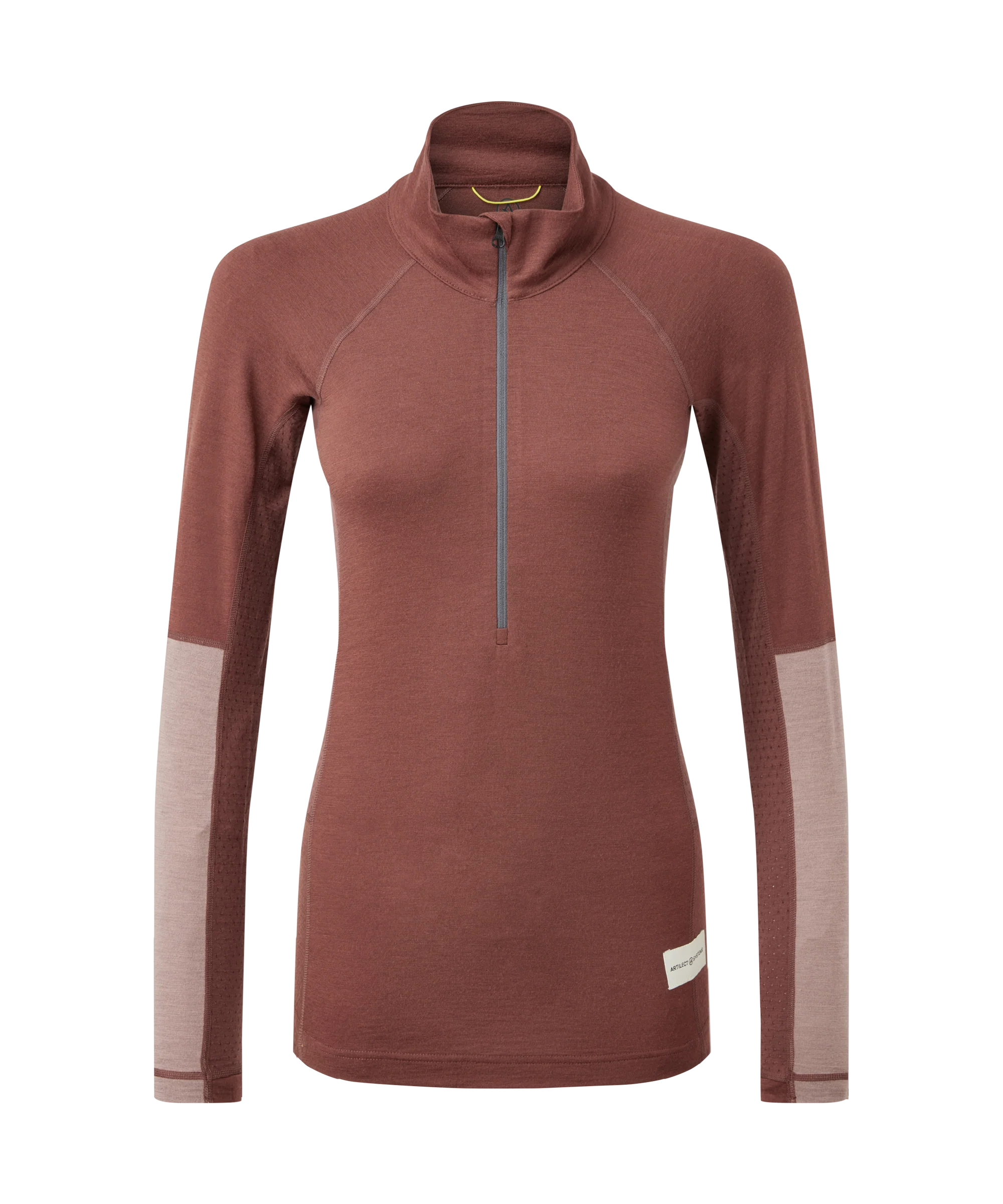 Artilect Performance Womens Flatiron 185 Quarter Zip Top Burgundy