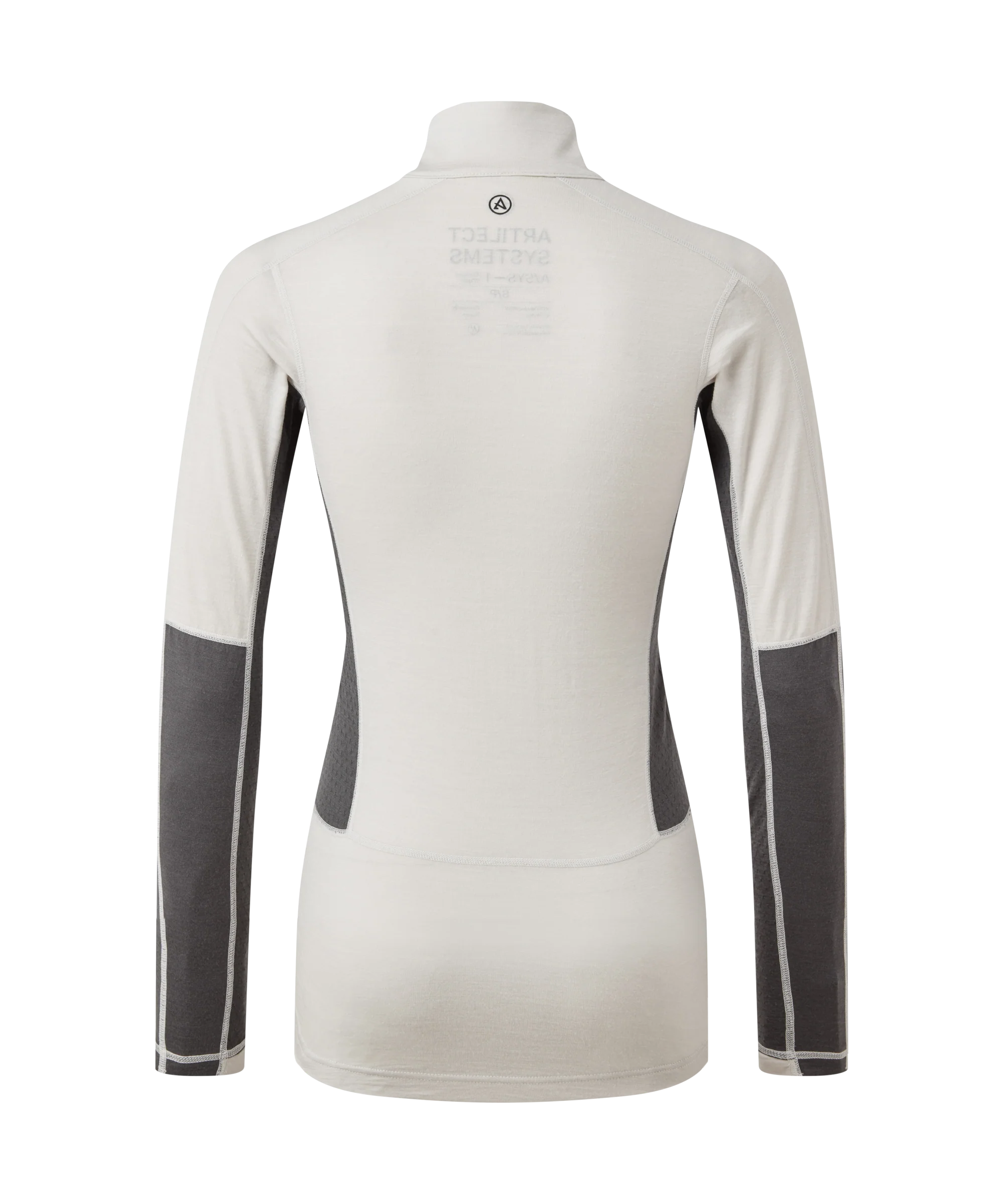 Artilect Performance Womens Flatiron 185 Quarter Zip Top White from the back