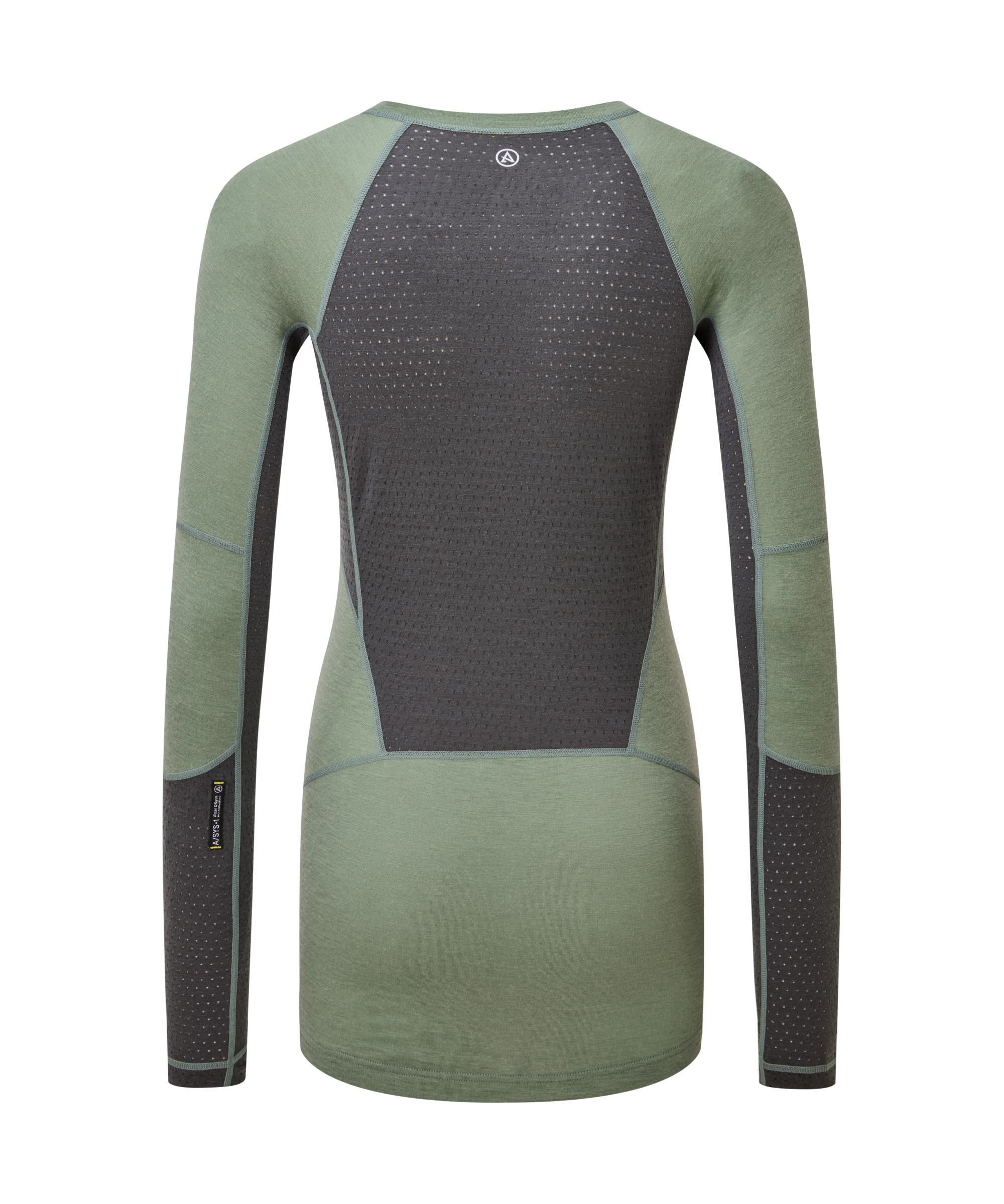 Artilect Performance Womens Goldhill 125 Zoned Crew Green from the back