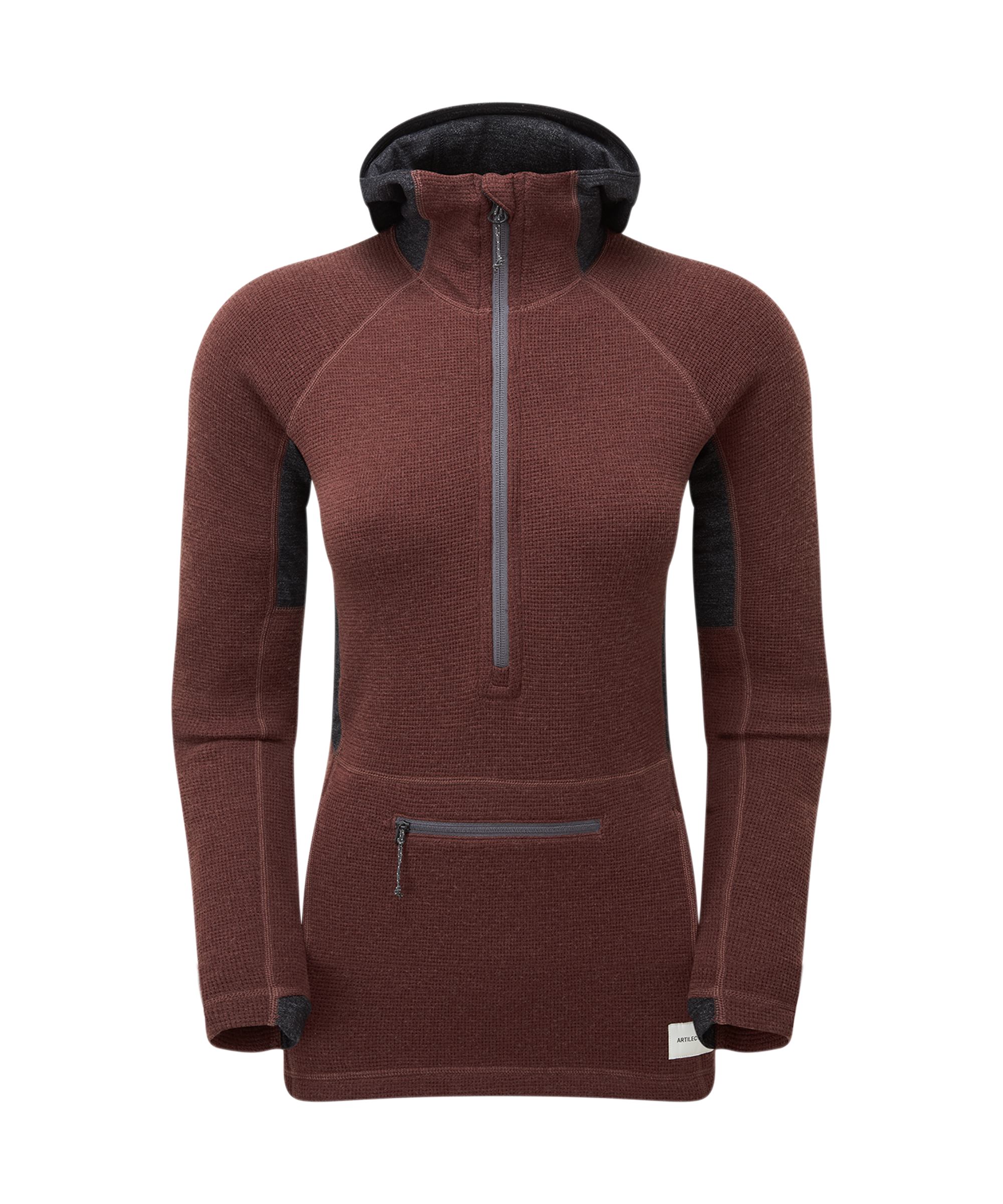 Artilect Performance Womens Sundown 250 Half Zip Top Burgundy
