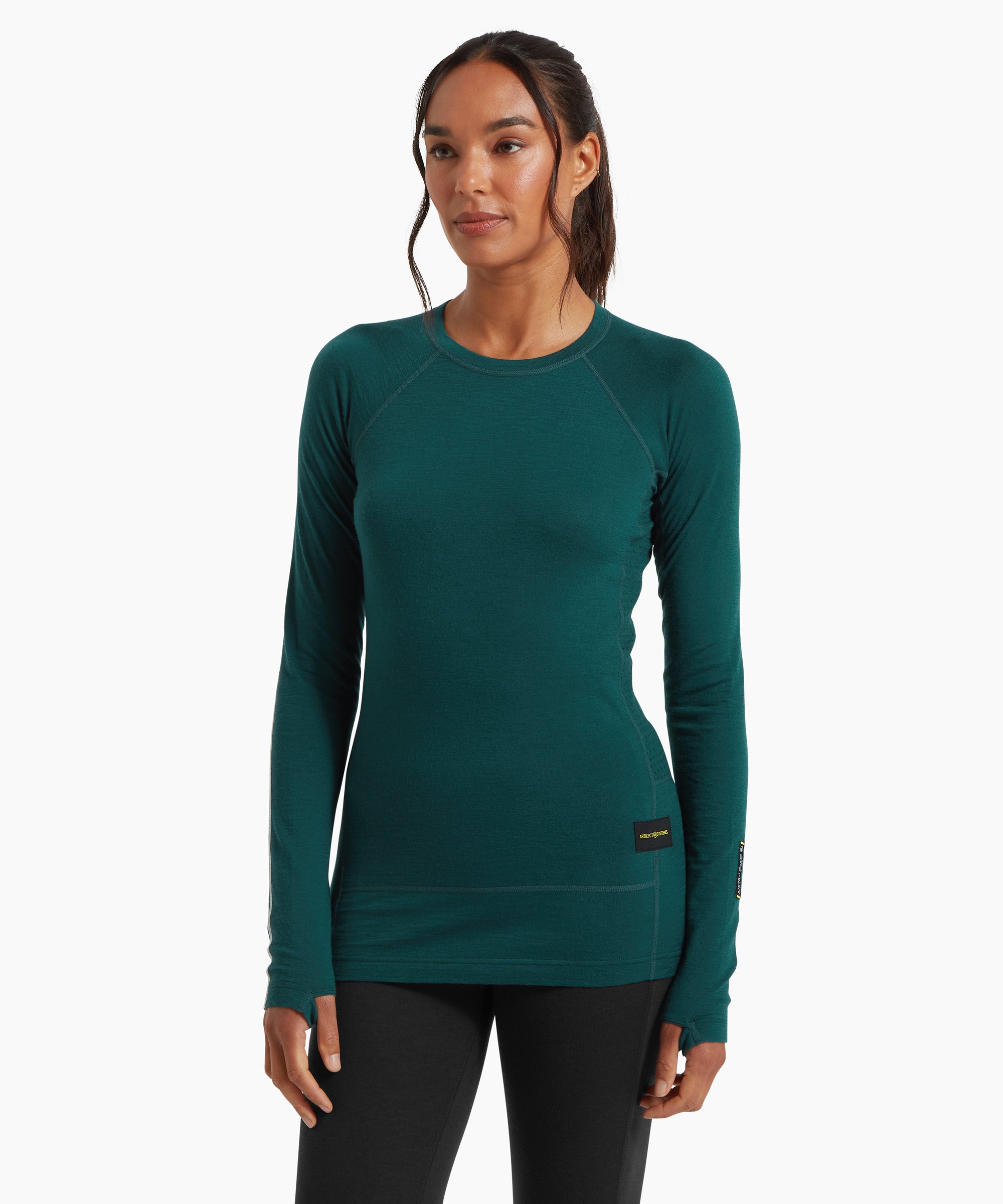 Womens Boulder 125 Long Sleeve Crew - Scarab