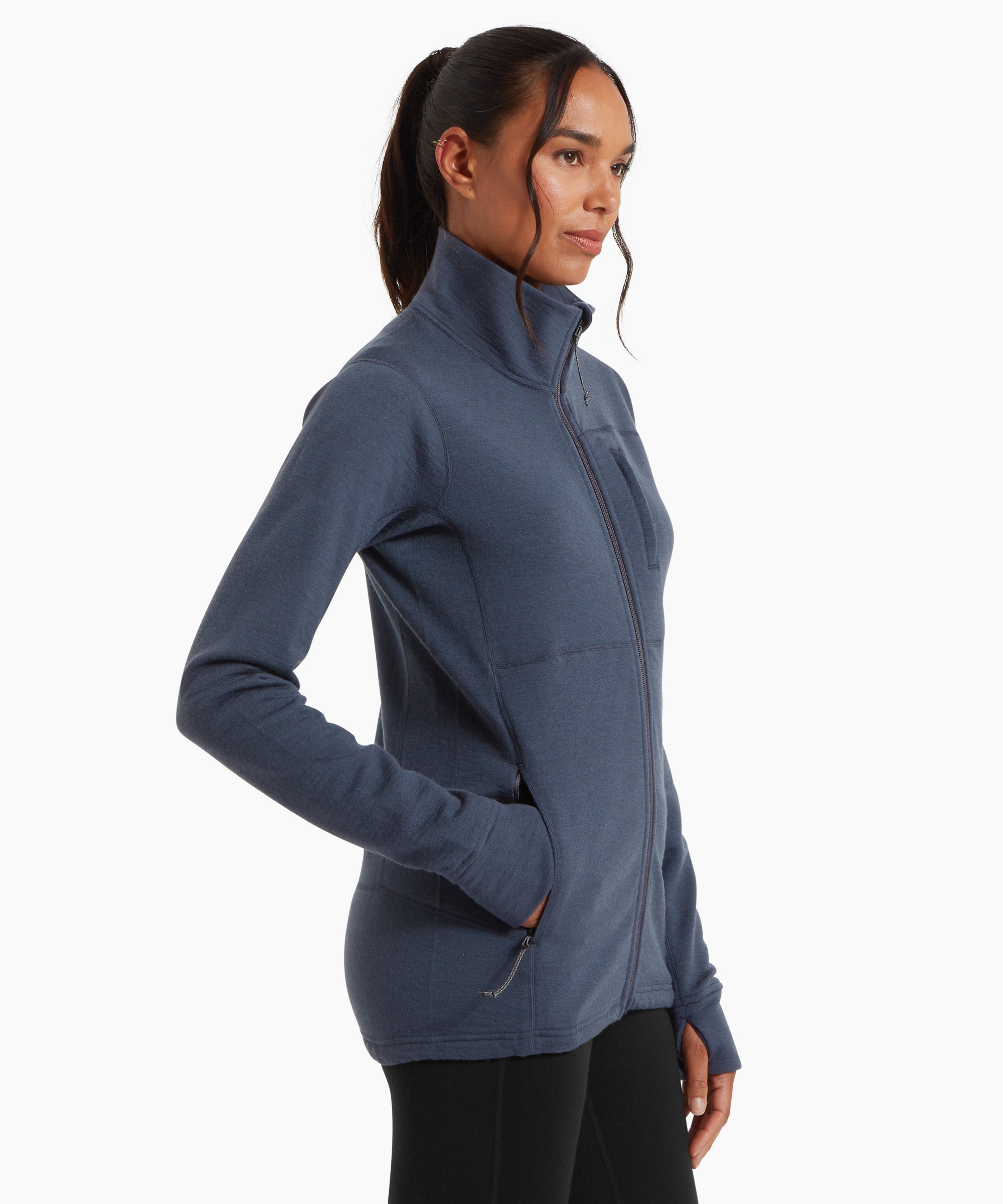Womens Eldorado Merino Jacket - Dusk Blue