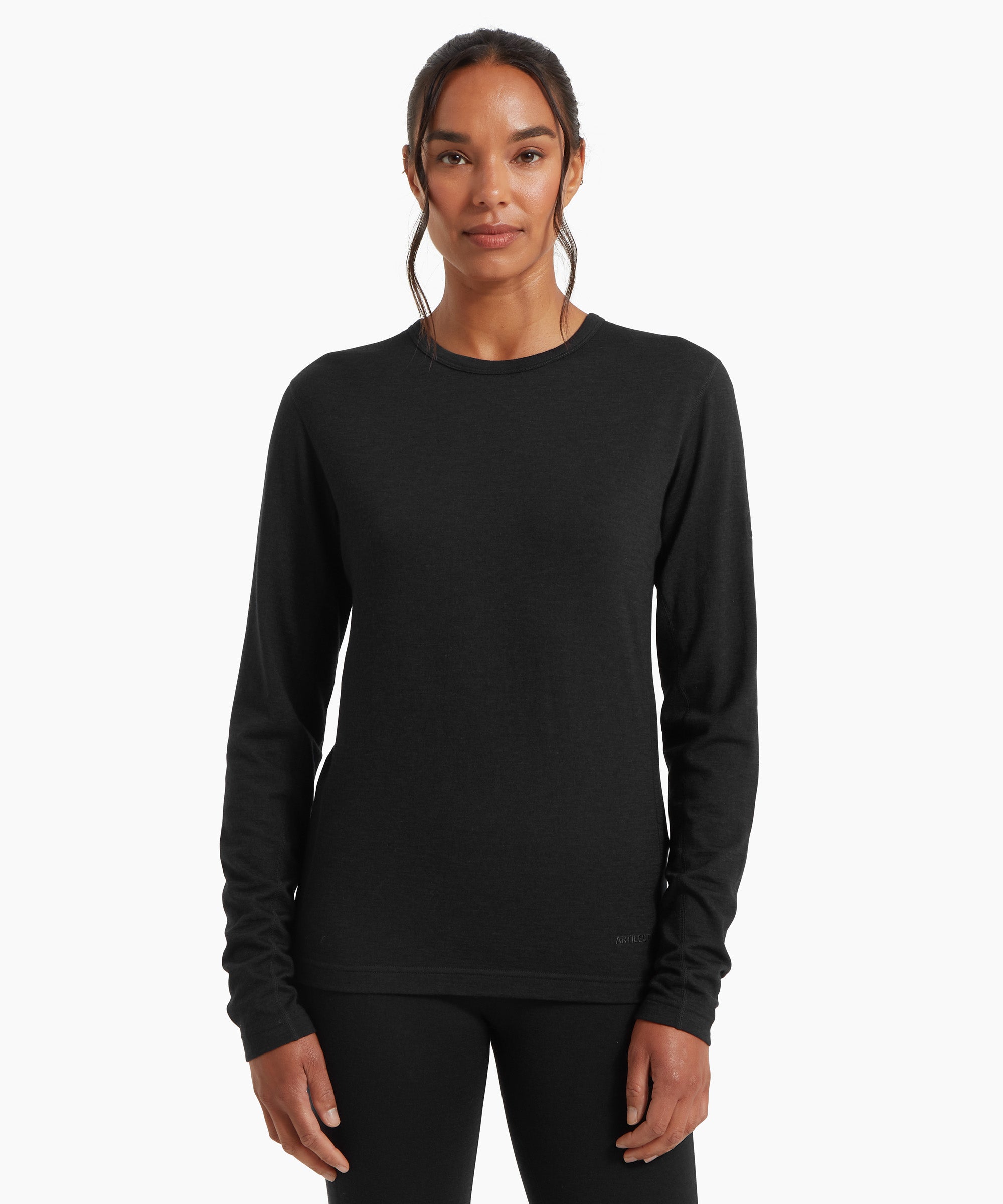 Womens Redstone 185 Long Sleeve Crew - Black