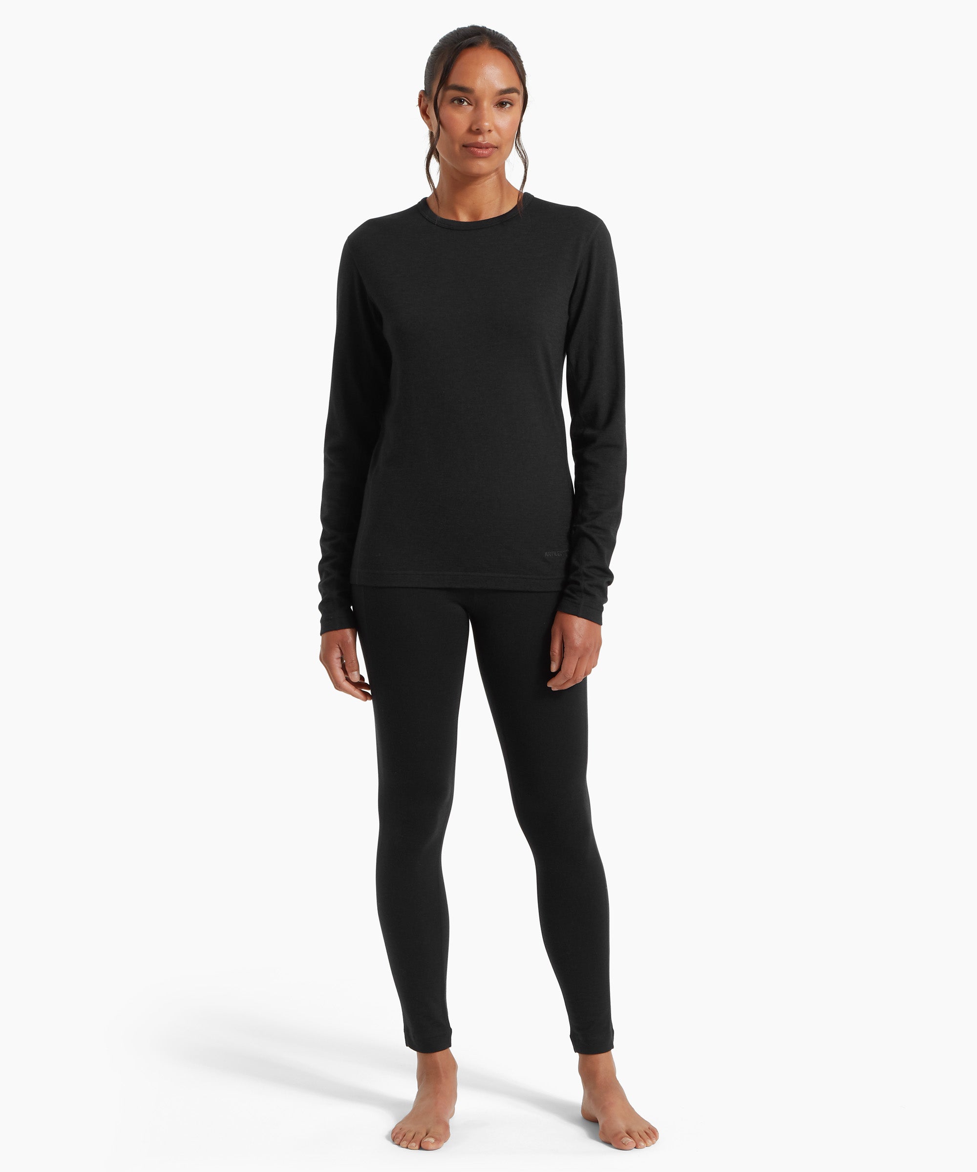 Womens Redstone 185 Long Sleeve Crew - Black