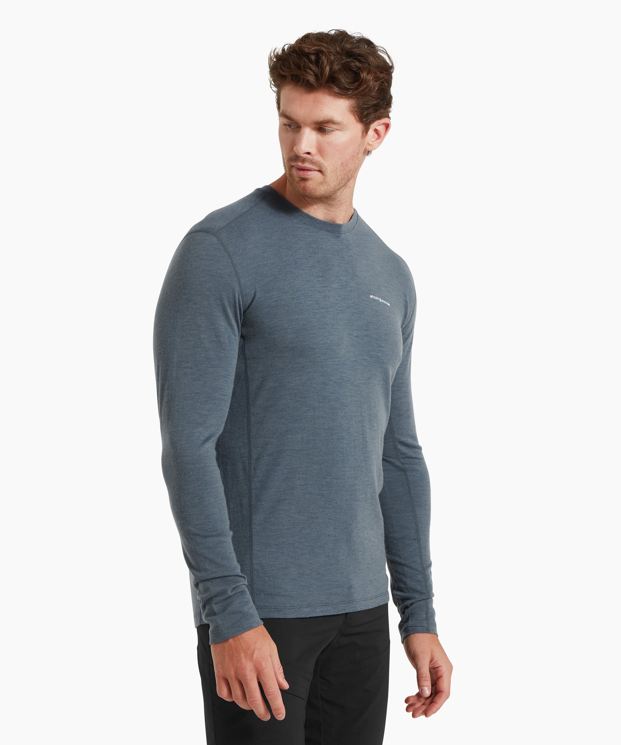 Mens Exposure Long Sleeve Tee - Dark Slate