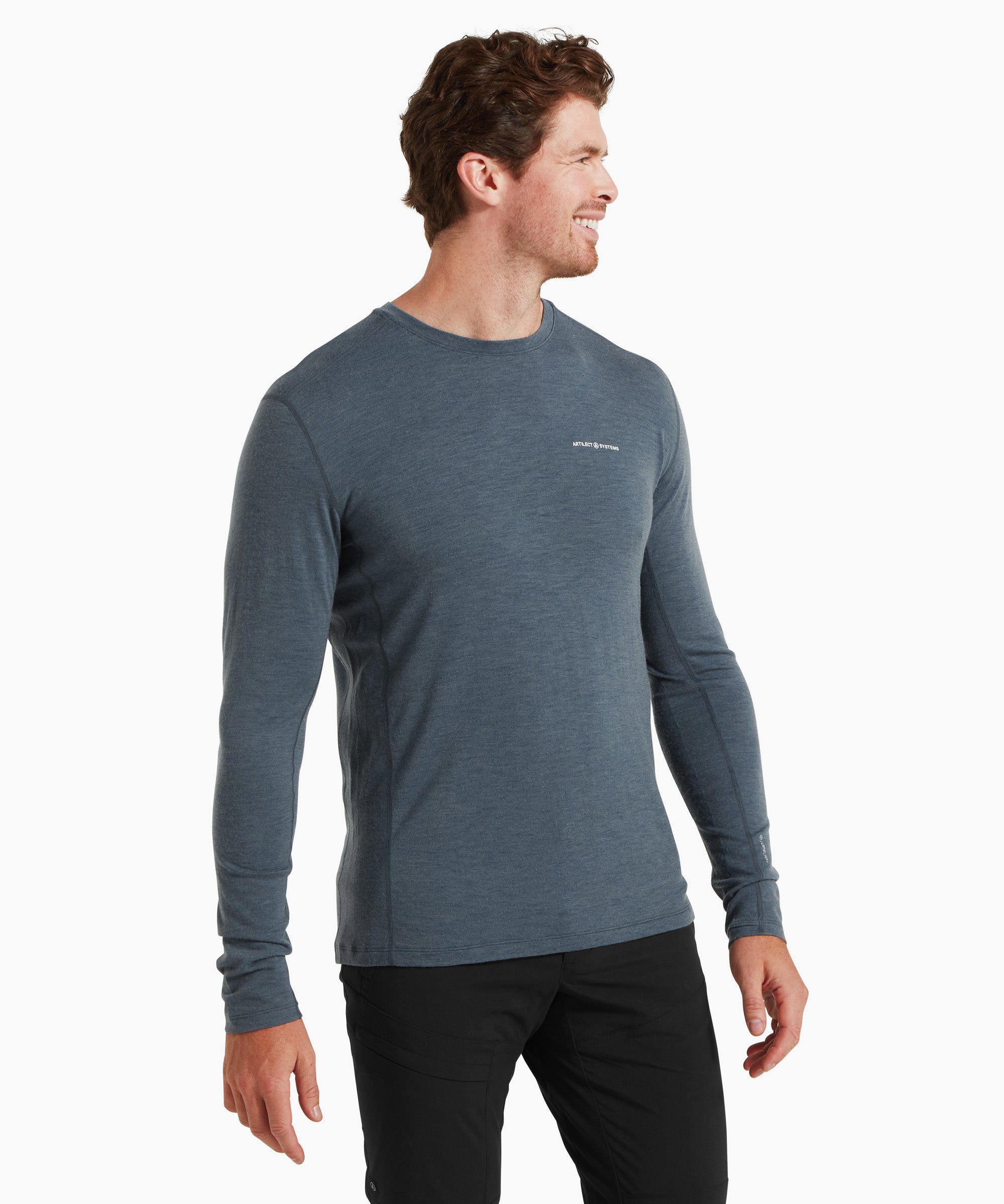 Mens Exposure Long Sleeve Tee - Dark Slate