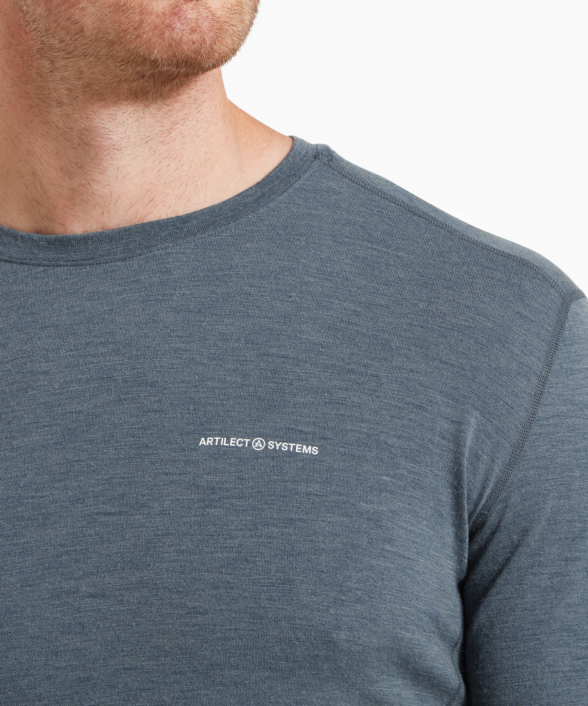 Mens Exposure Long Sleeve Tee - Dark Slate