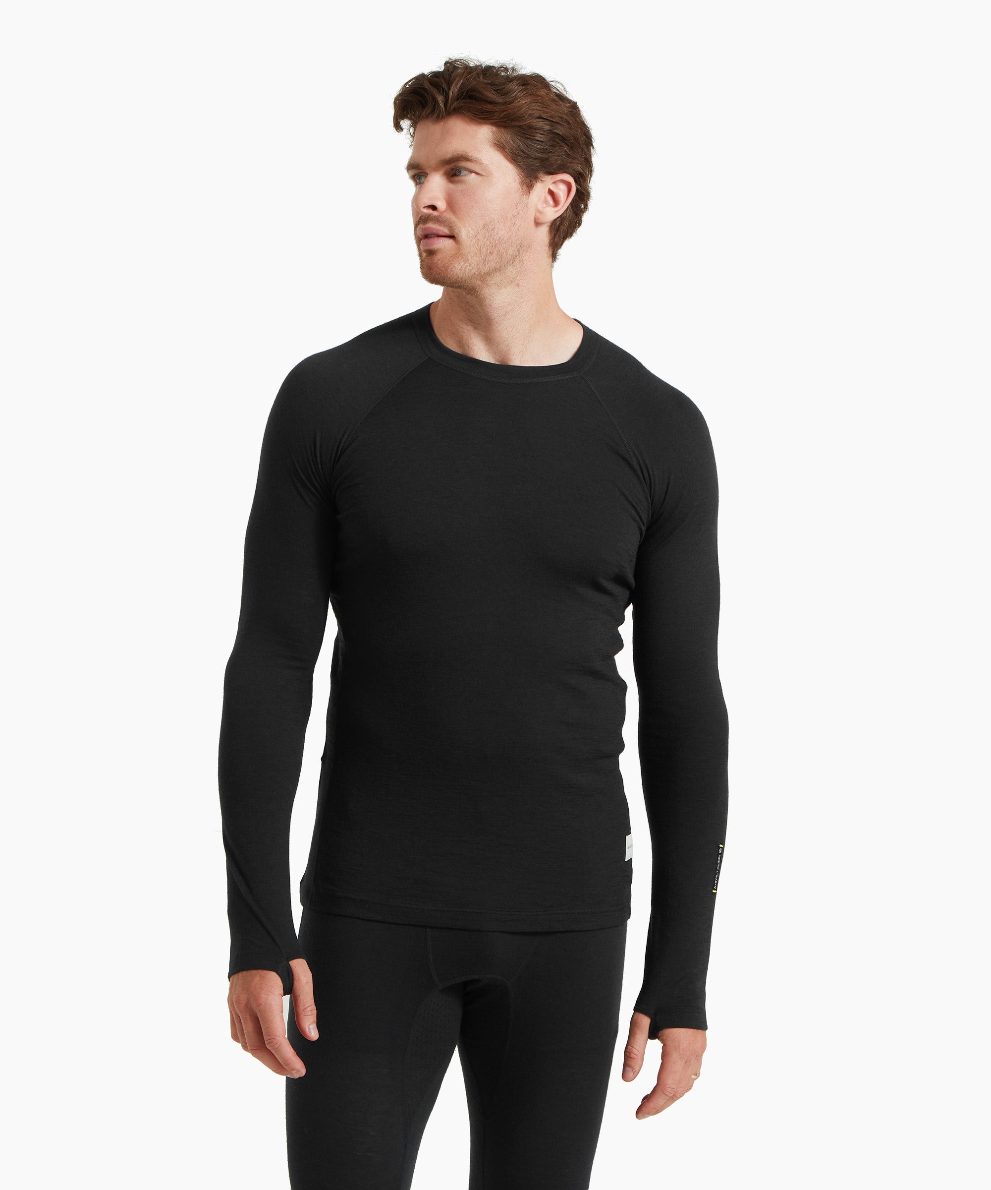 Mens Boulder 125 Long Sleeve Crew - Black