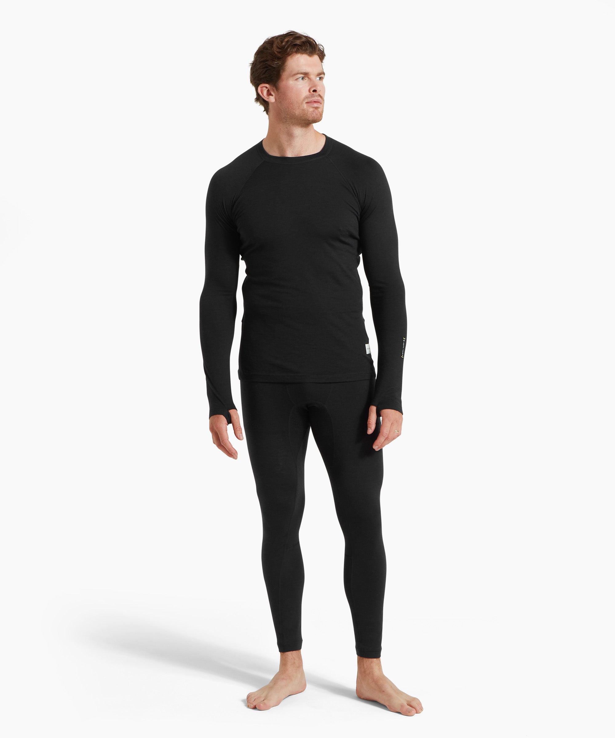 Mens Boulder 125 Long Sleeve Crew - Black