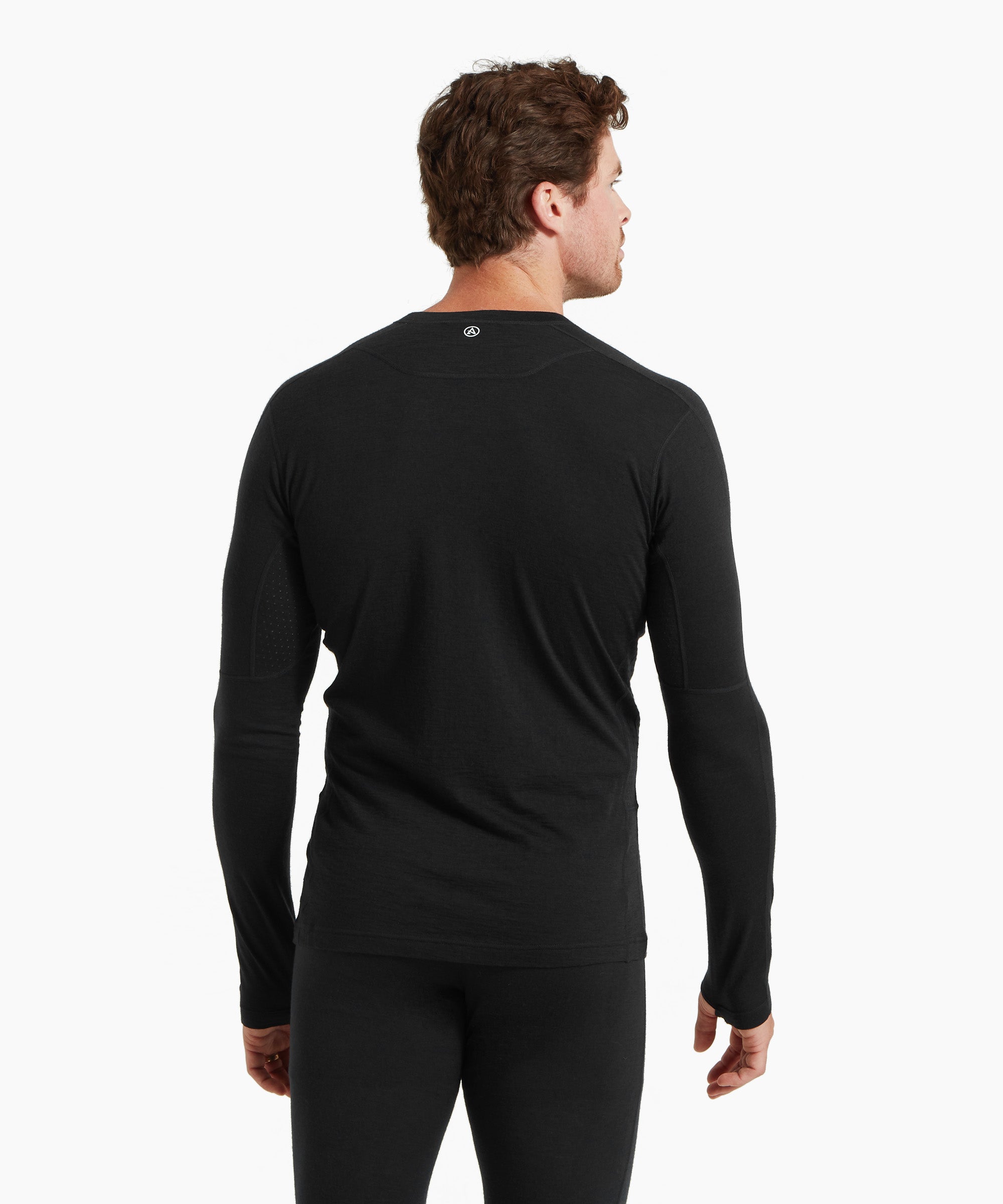 Mens Boulder 125 Long Sleeve Crew - Black