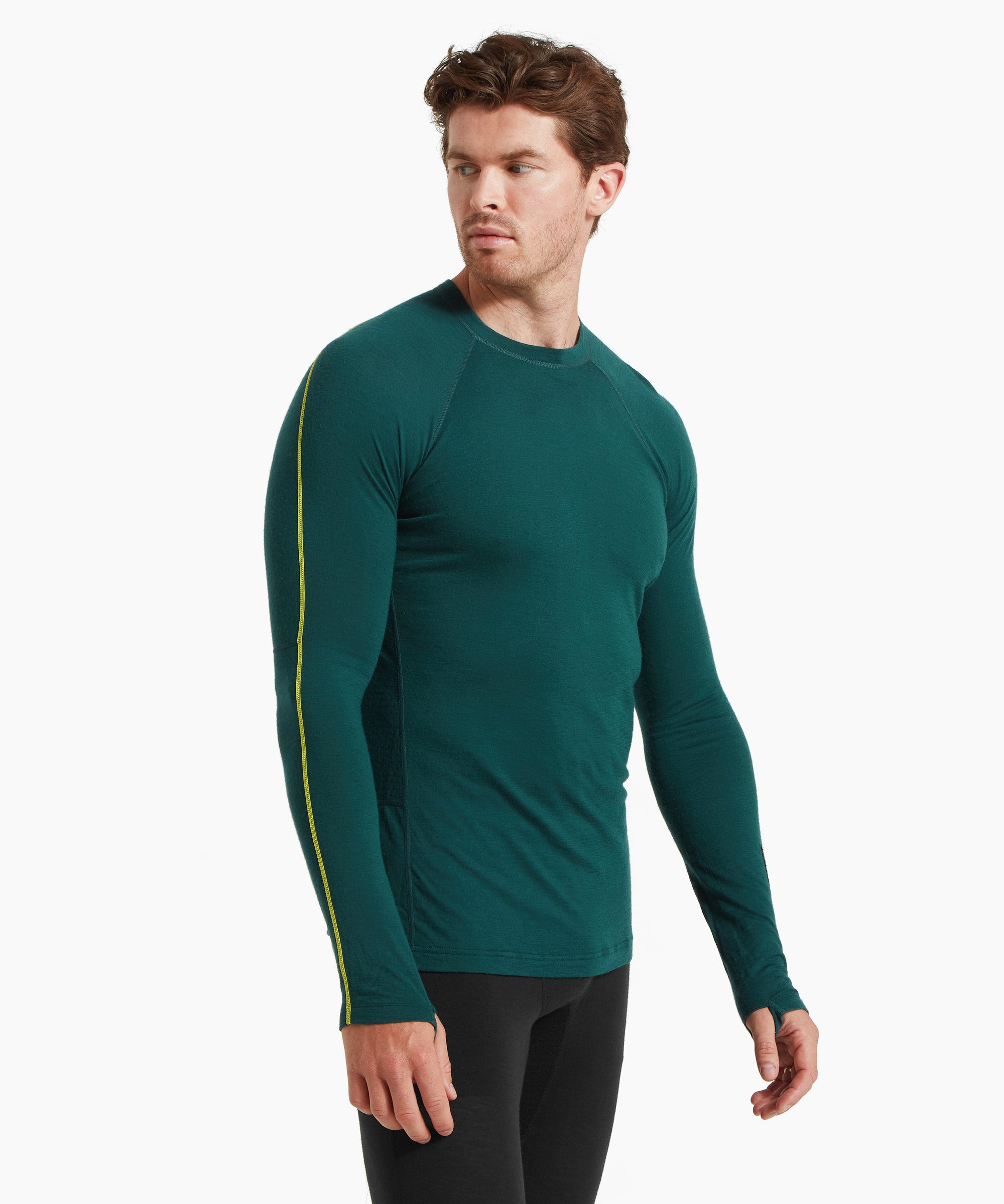 Mens Boulder 125 Long Sleeve Crew - Scarab