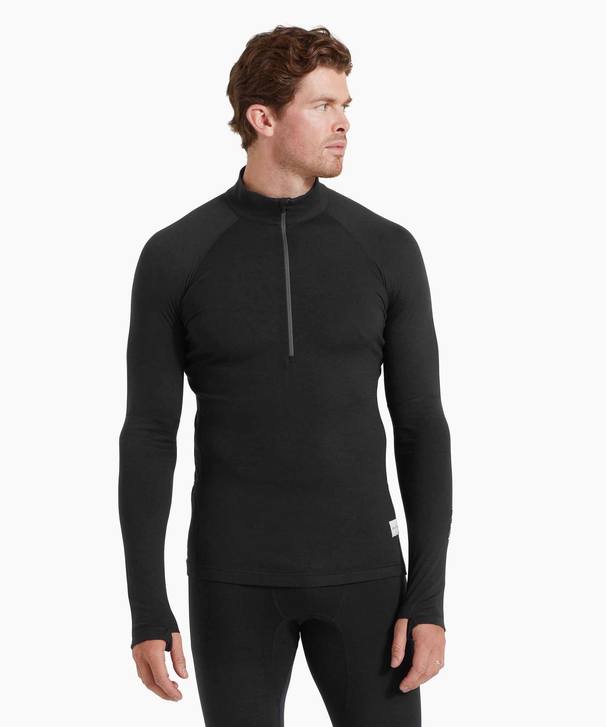 Mens Boulder 125 Quarter Zip Top - Black