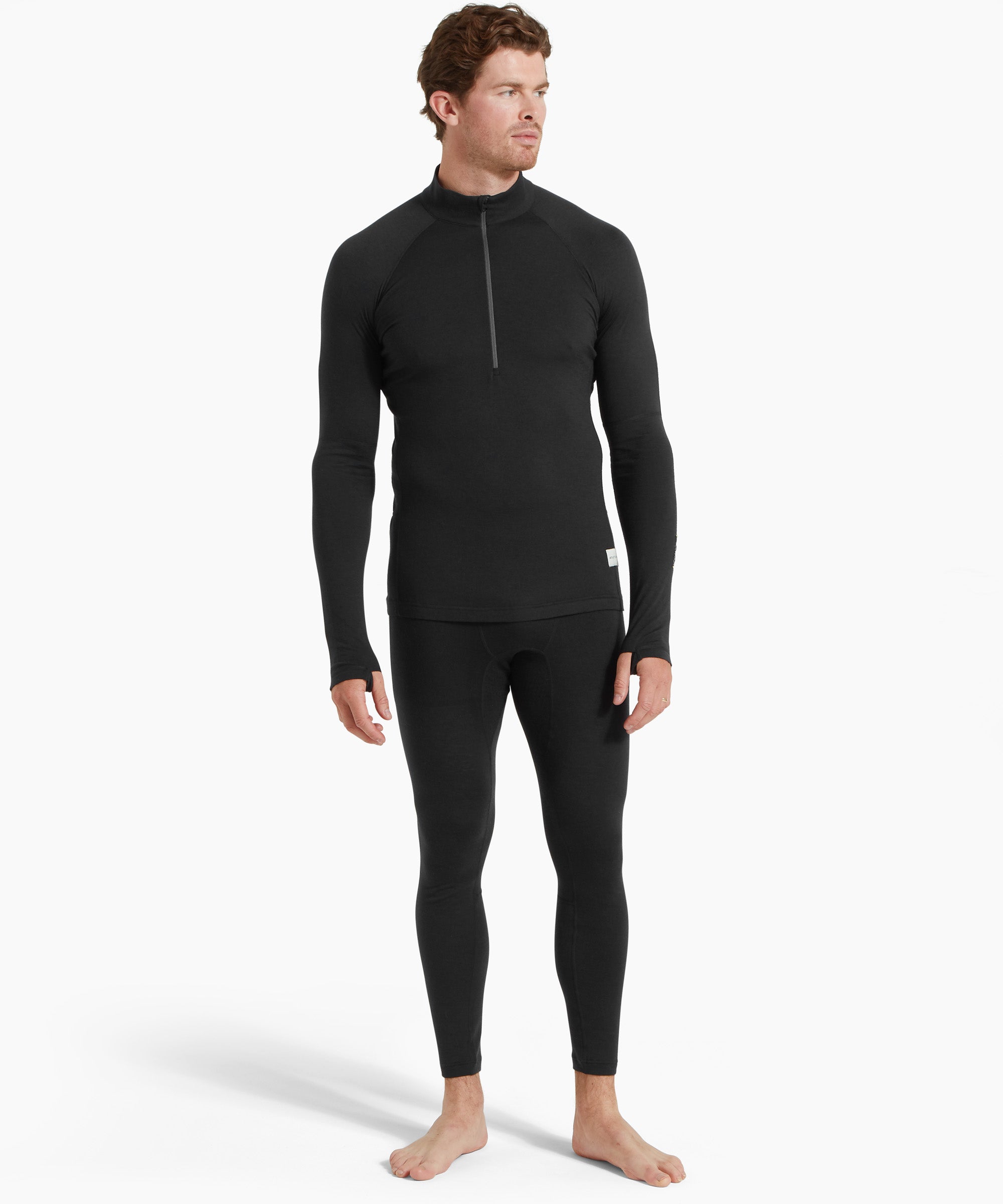 Mens Boulder 125 Quarter Zip Top - Black