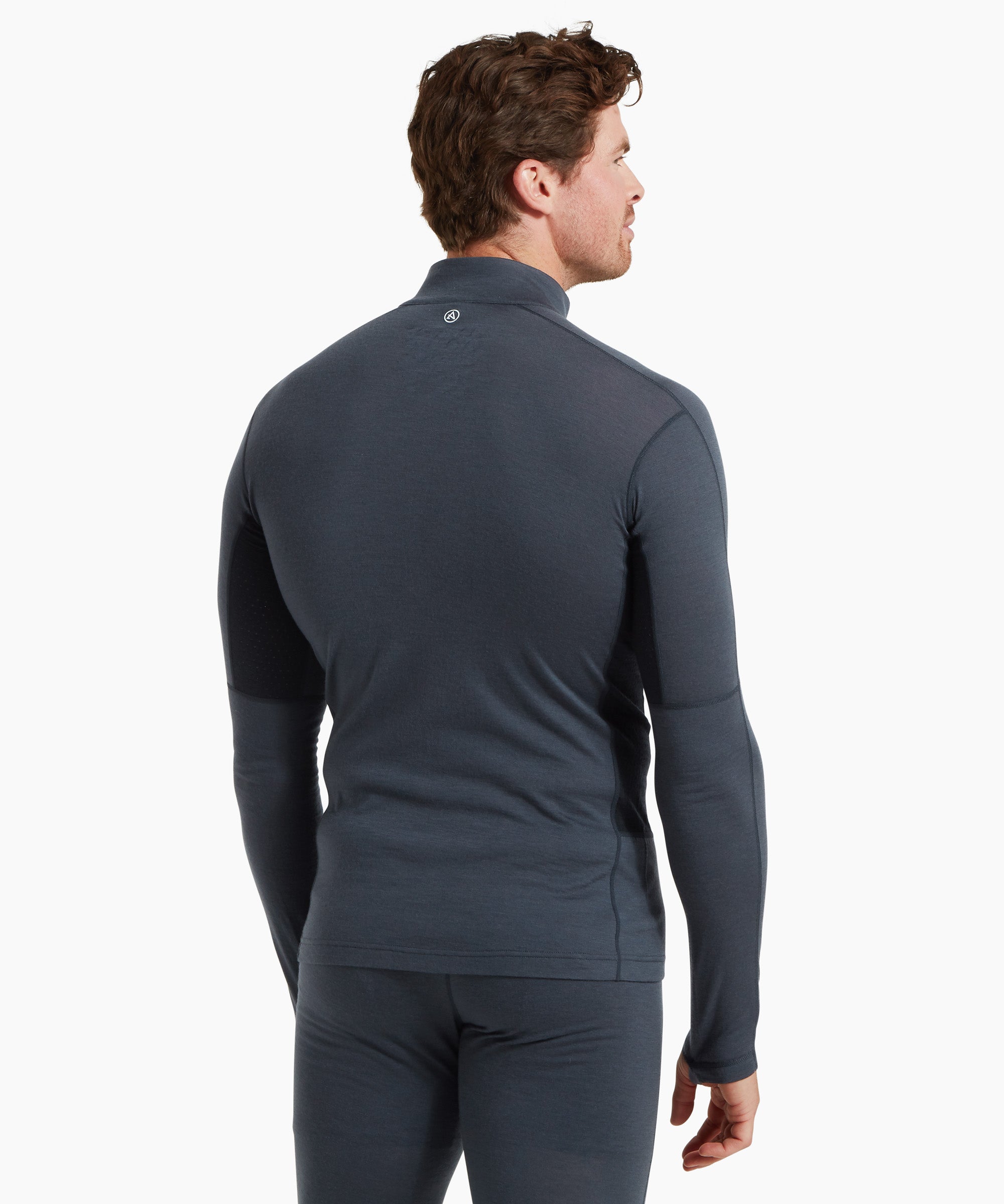 Mens Boulder 125 Quarter Zip Top - Dusk Blue/Black