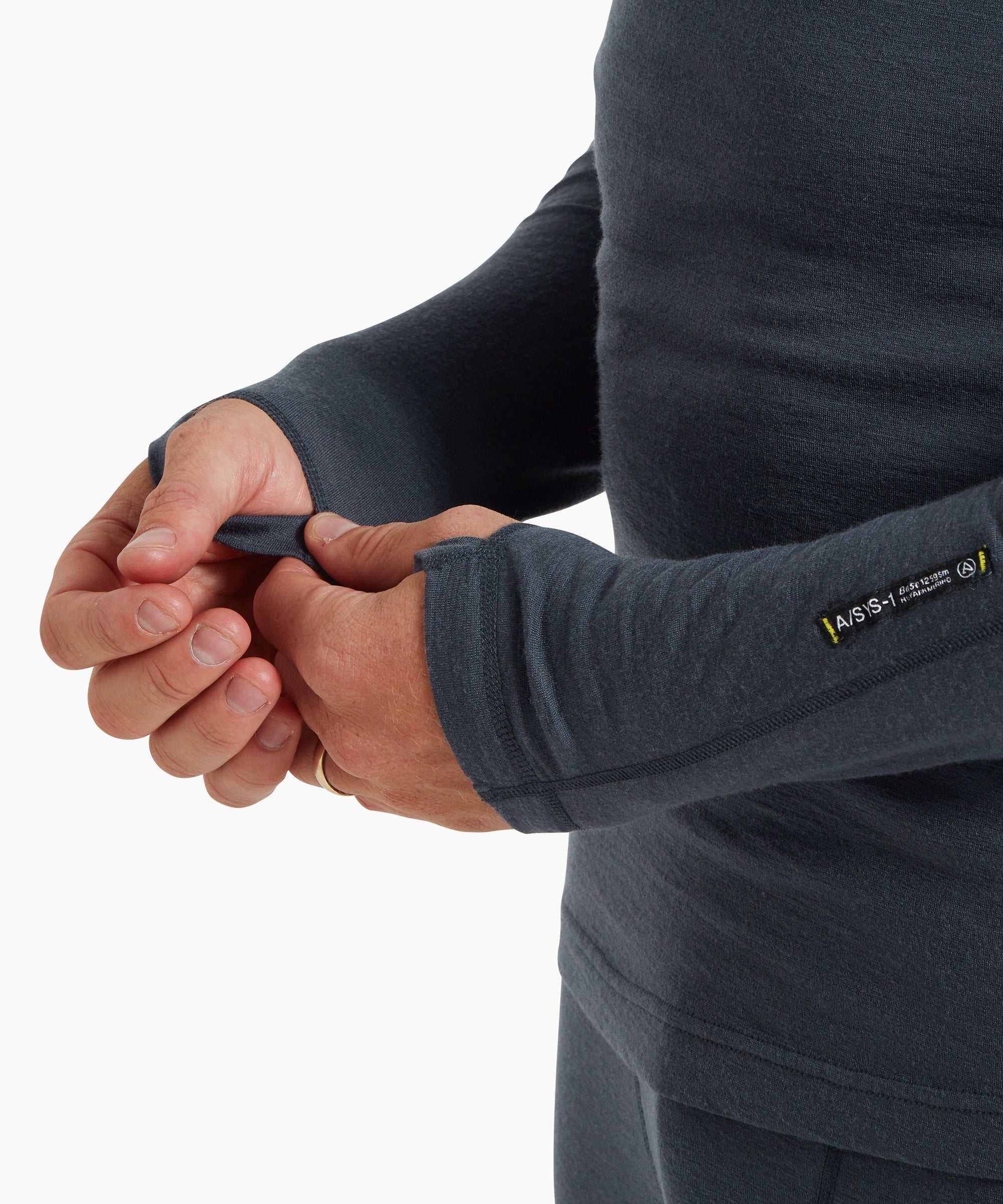 Mens Boulder 125 Quarter Zip Top - Dusk Blue/Black