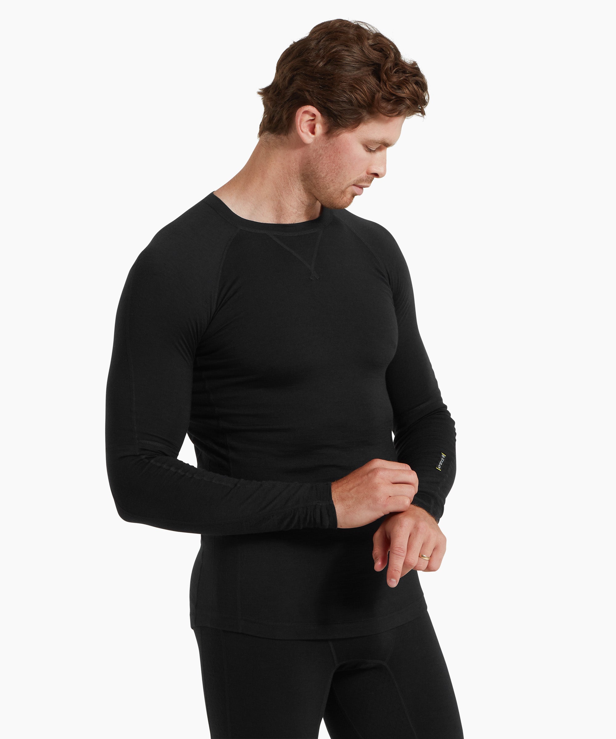 Mens Flatiron 185 Crew - Black