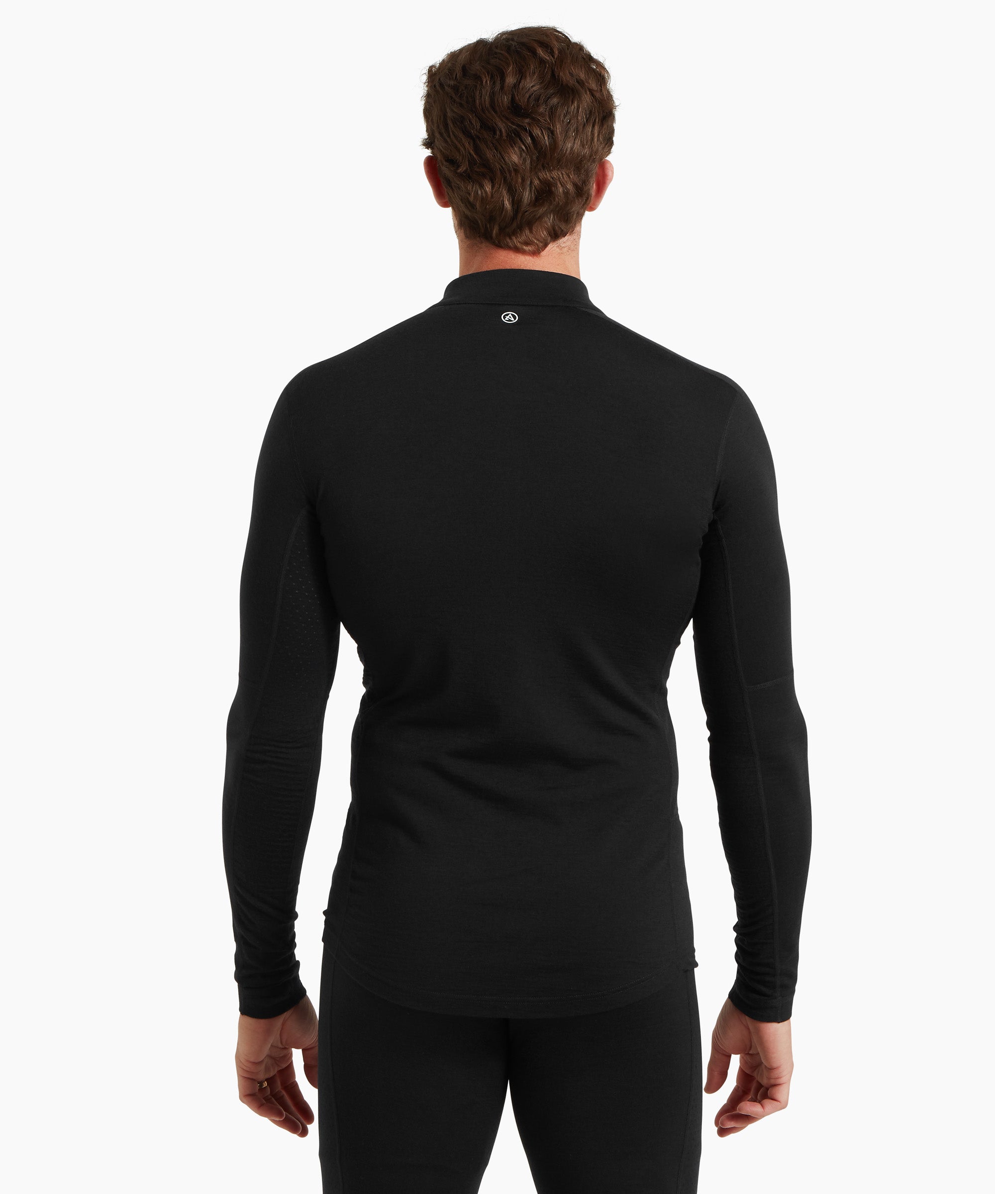 Mens Flatiron 185 Quarter Zip Top - Black