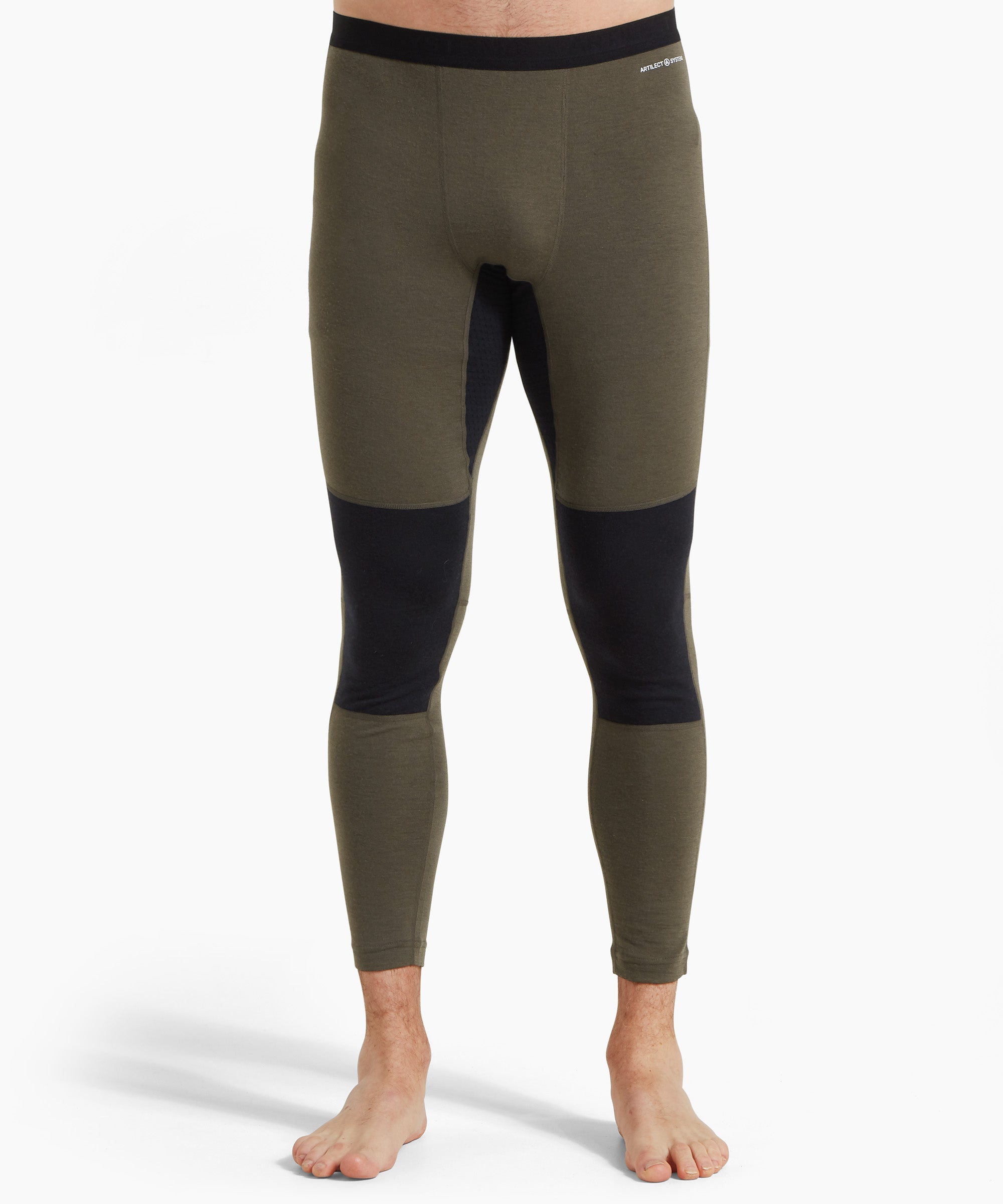 Mens Flatiron 185 Legging - Deep Olive/Black
