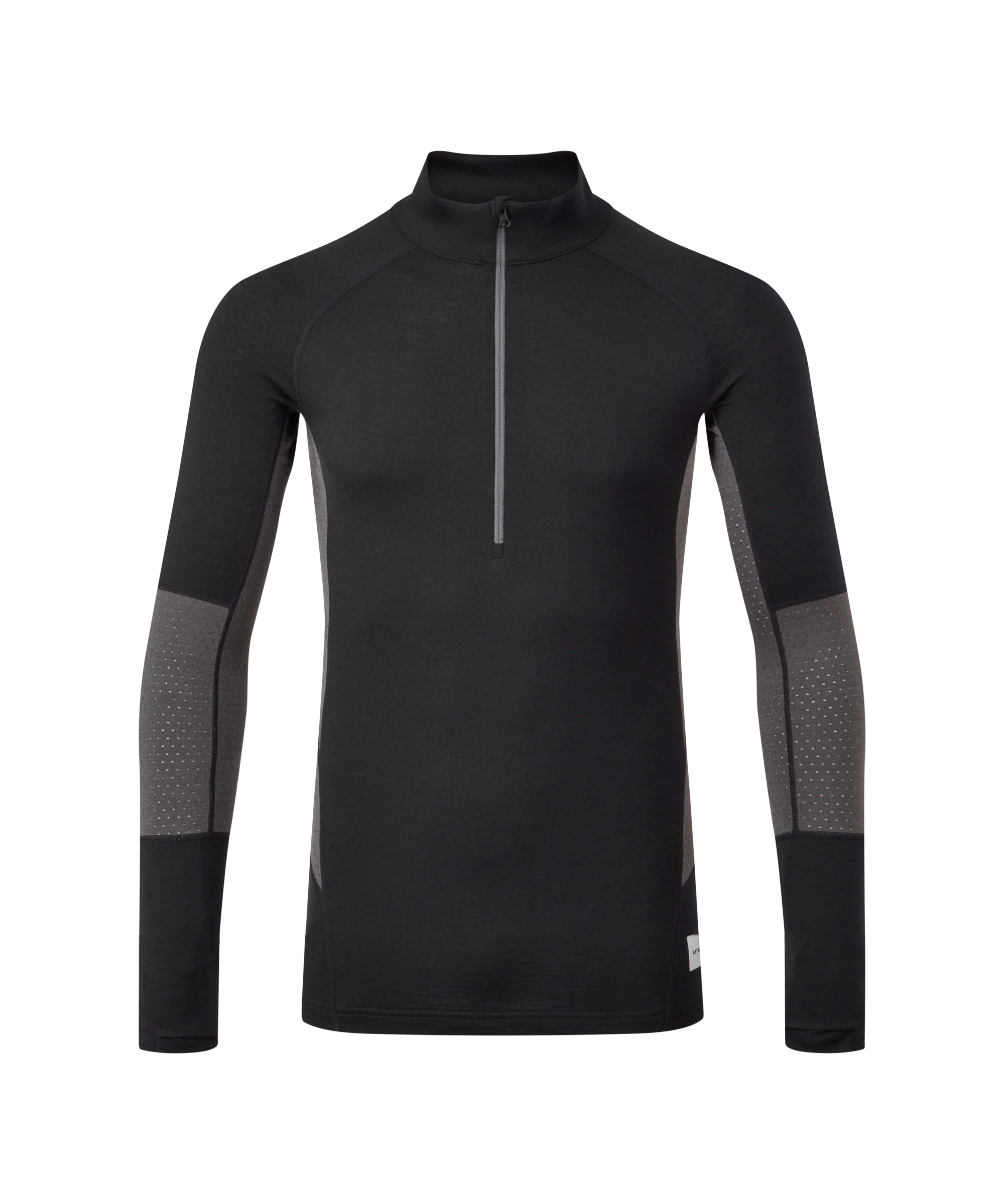 Artilect Performance Mens Darkhorse 185 Zoned Quarter Zip Top Black