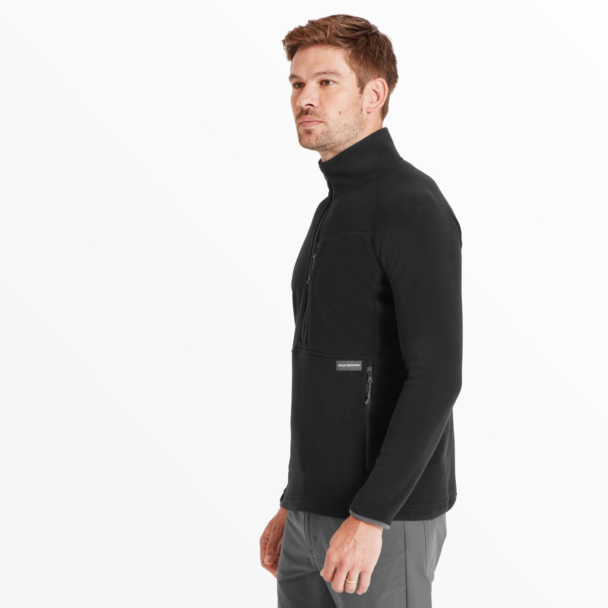 Mens Halfmoon Bio Pullover Black | Artilect Performance