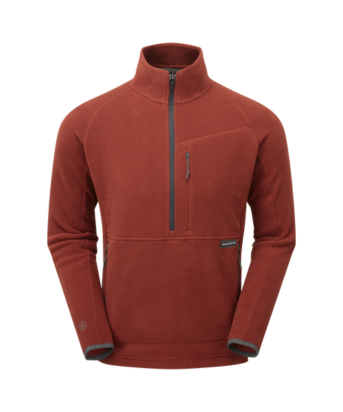 (取寄) アーティレクト ハーフムーン バイオ プルオーバー ジャケット - ジップ ネック ARTILECT Halfmoon Bio Pullover Jacket - Zip Neck  Fired Brick Mens Halfmoon Bio Pullover Orange | Artilect Performance