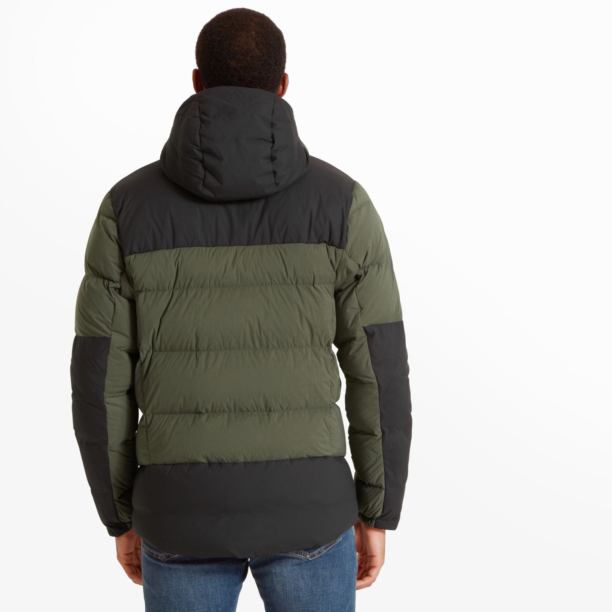 Mens High AF Down Stretch Parka Green | Artilect Performance