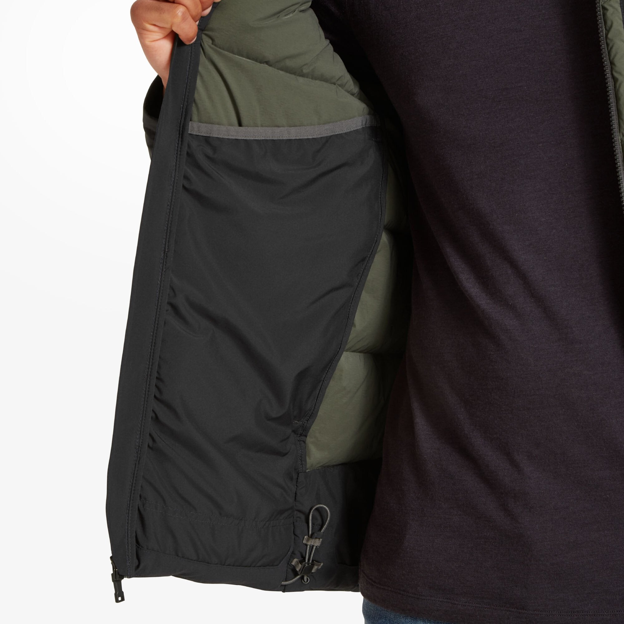 Mens High AF Down Stretch Parka Green | Artilect Performance