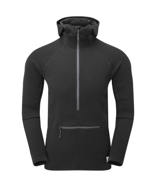 (取寄) アーティレクト サンダウン 250 ブーディ - ジップ ネック, メリノ ウール ARTILECT Sundown 250 Hoodie - Zip Neck, Merino Wool  Dusk Blue/Black artilect-performance-mens-