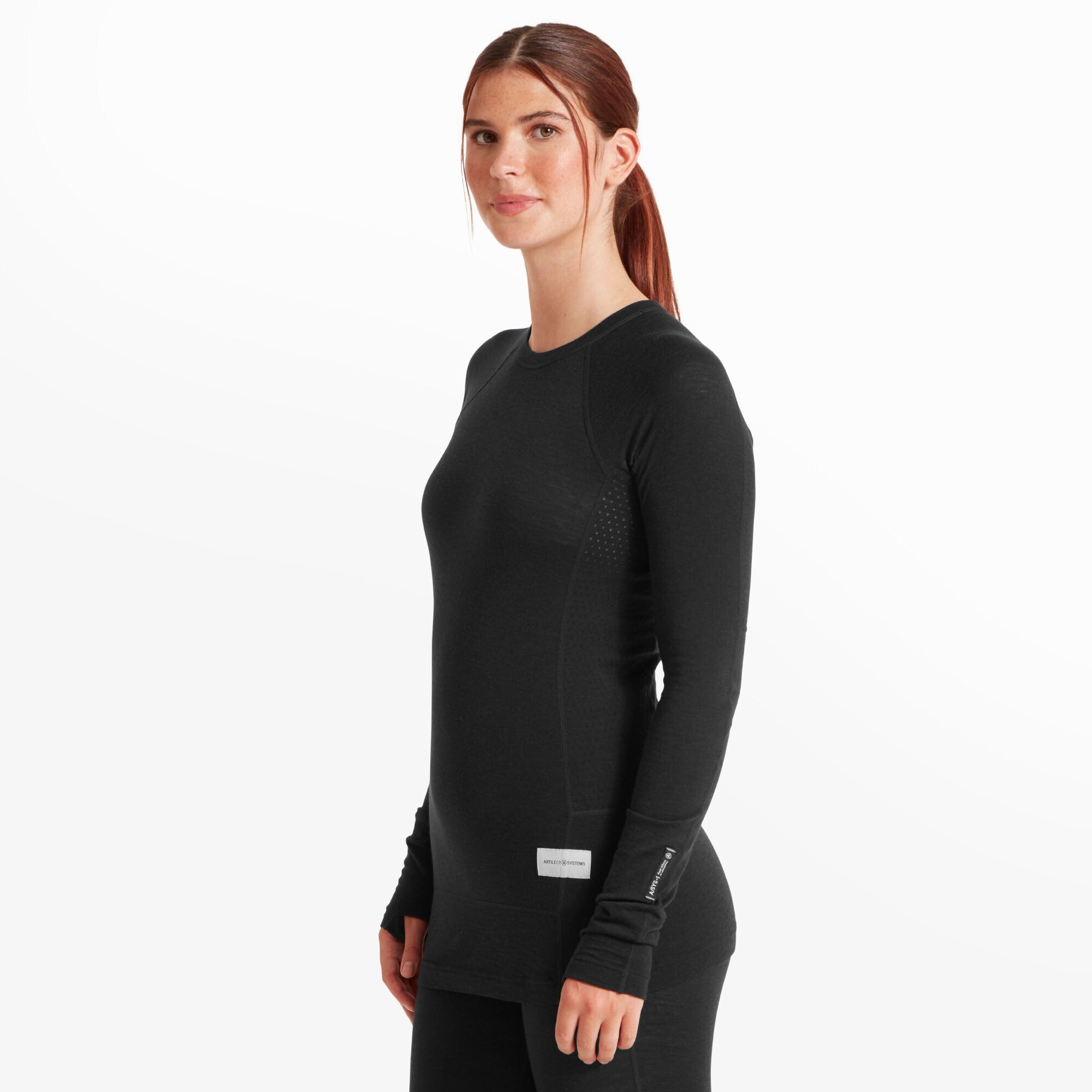 Womens Boulder 125 Long Sleeve Crew - Black