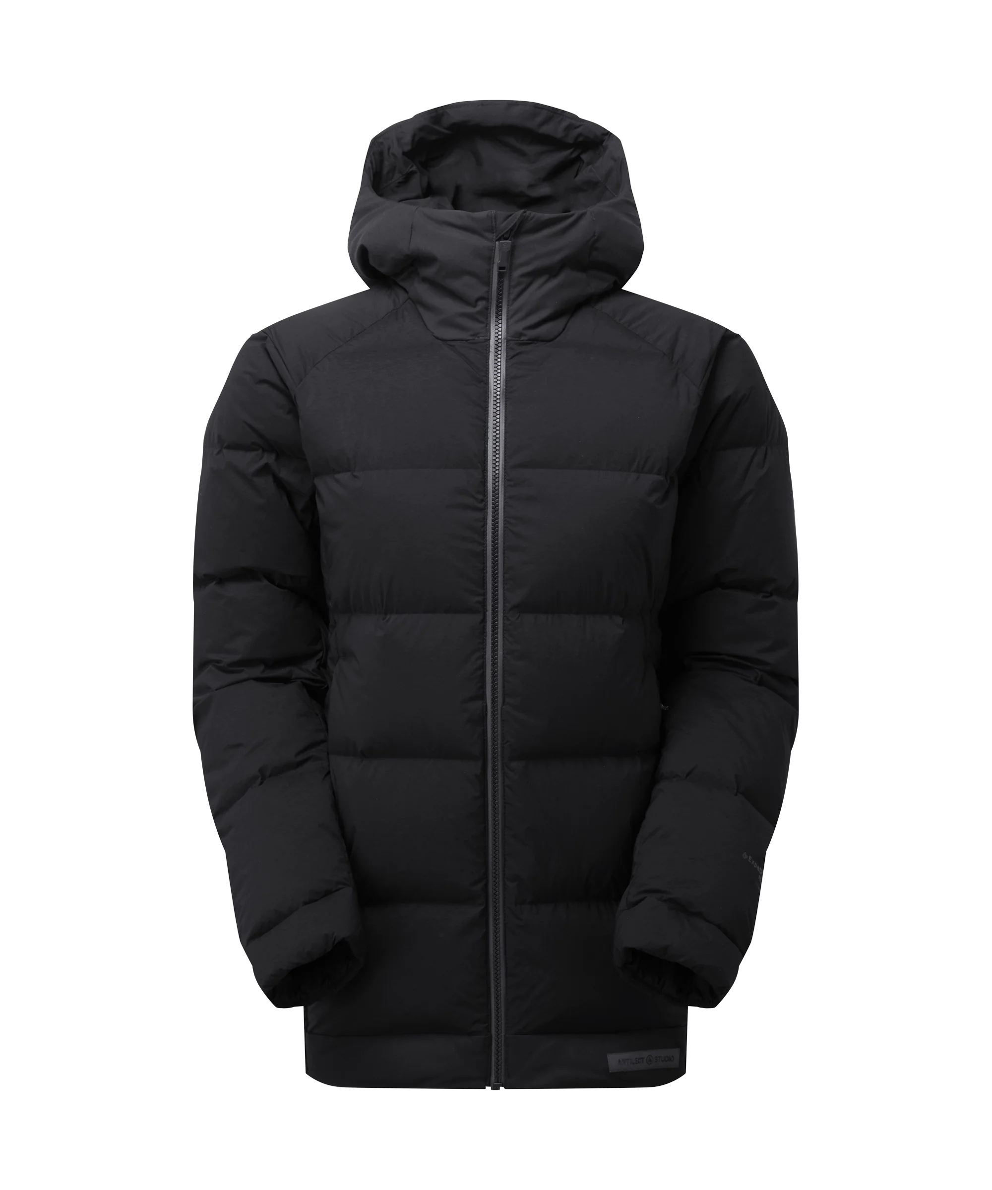 Womens High AF Down Stretch Parka Black | Artilect Performance