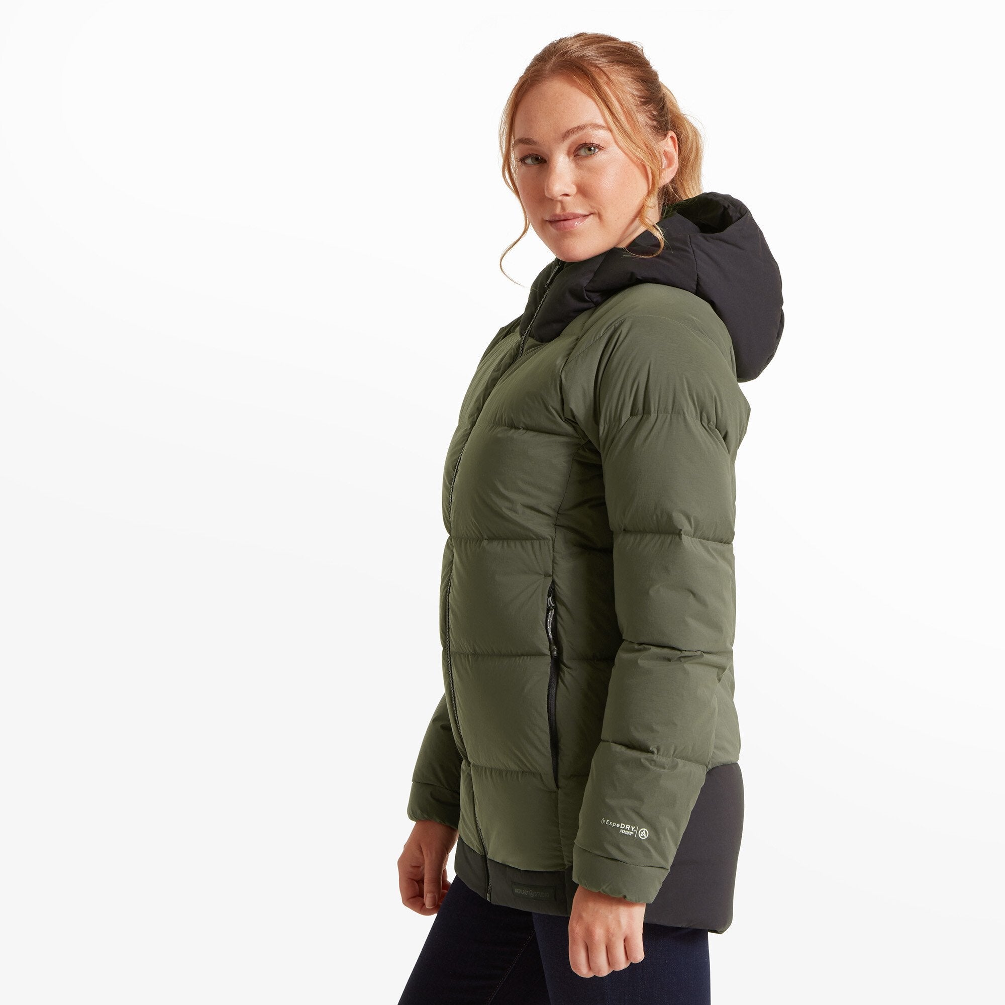 トップス HERENESS LIGHT STRETCH PACKABLE JACKET Womens High AF Down Stretch Parka Green | Artilect Performance