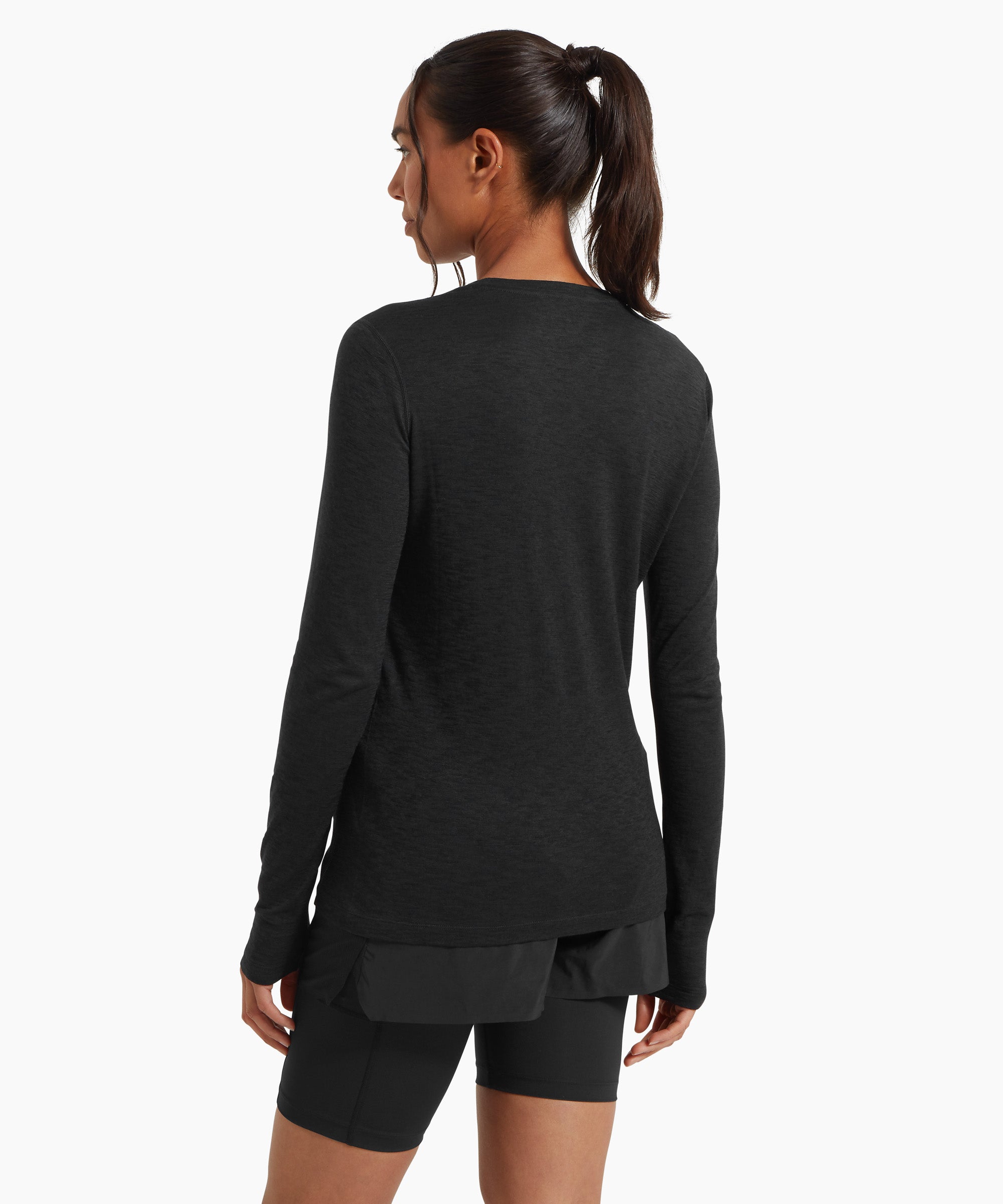 Womens Sprint Long Sleeve Tee - Black
