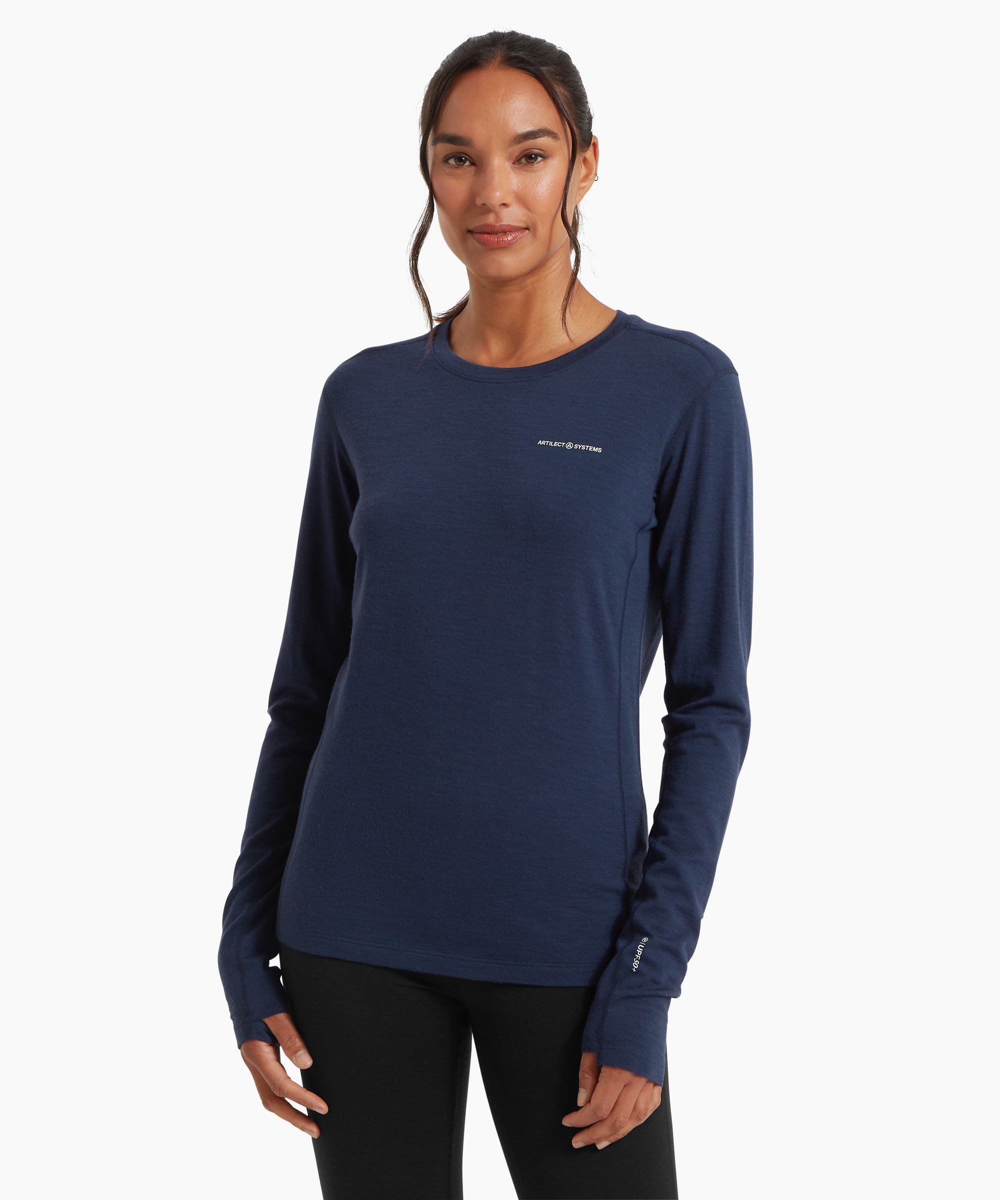 Womens Exposure Long Sleeve Tee - Sky Captain