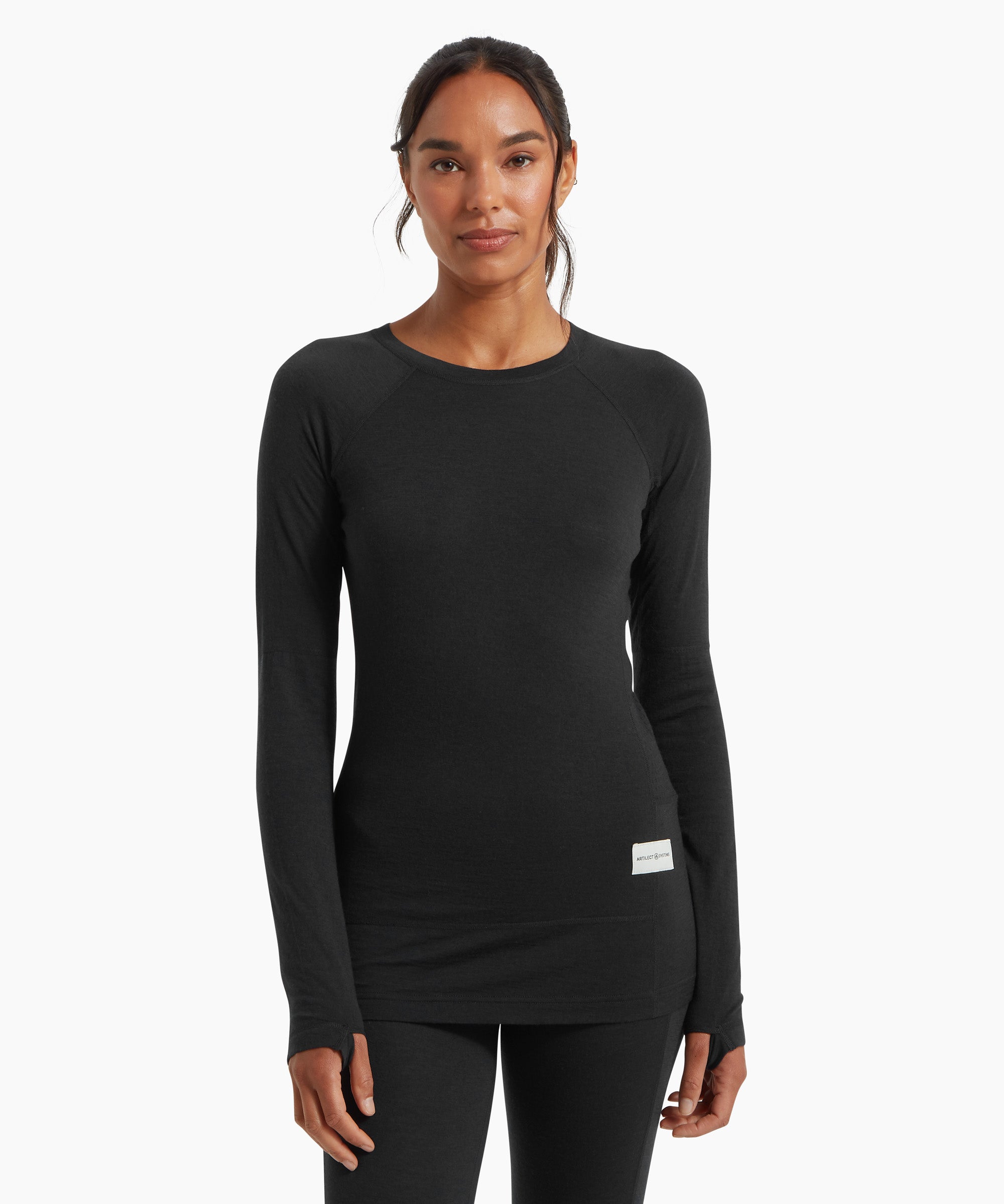 Womens Boulder 125 Long Sleeve Crew - Black