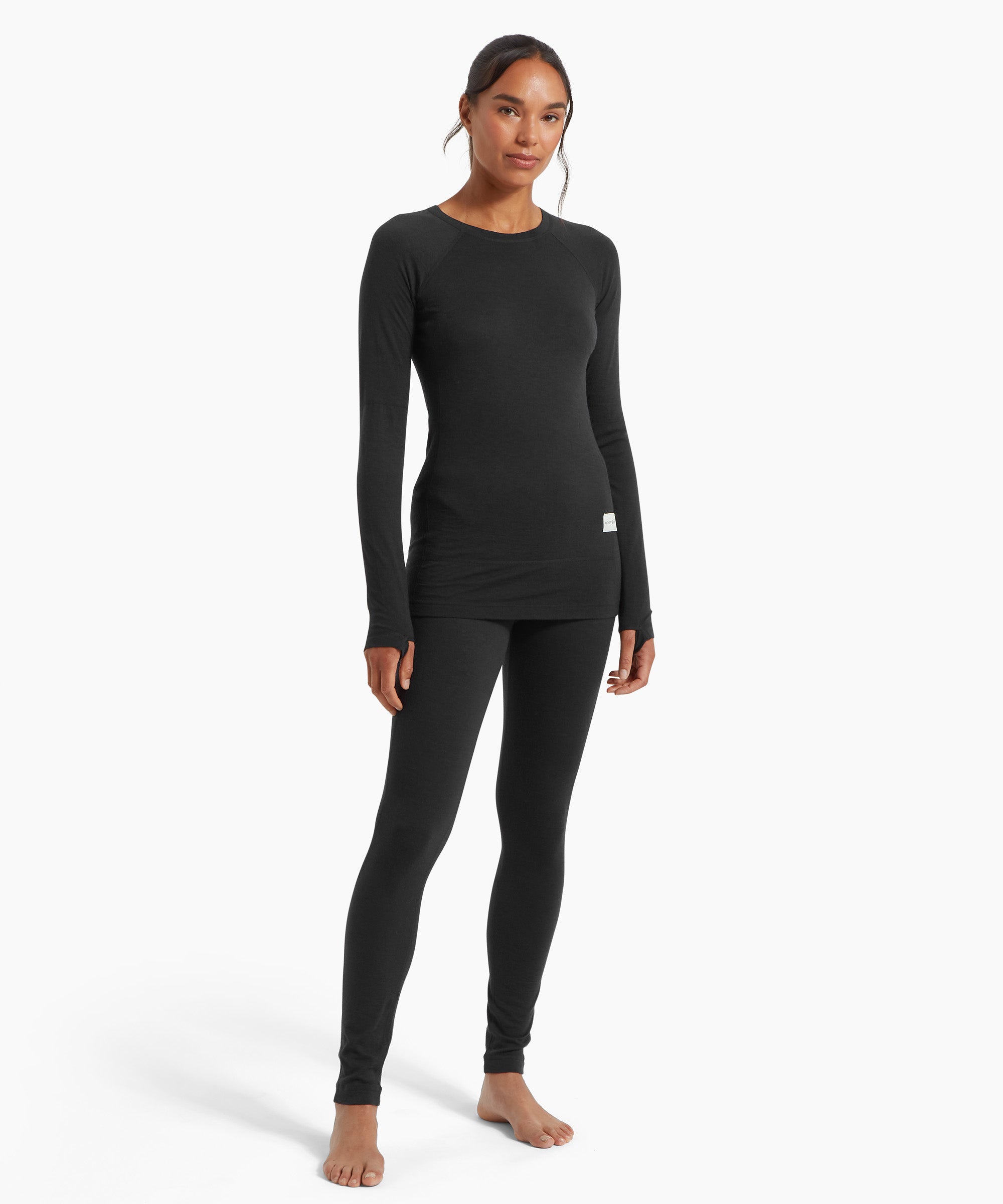 Womens Boulder 125 Long Sleeve Crew - Black